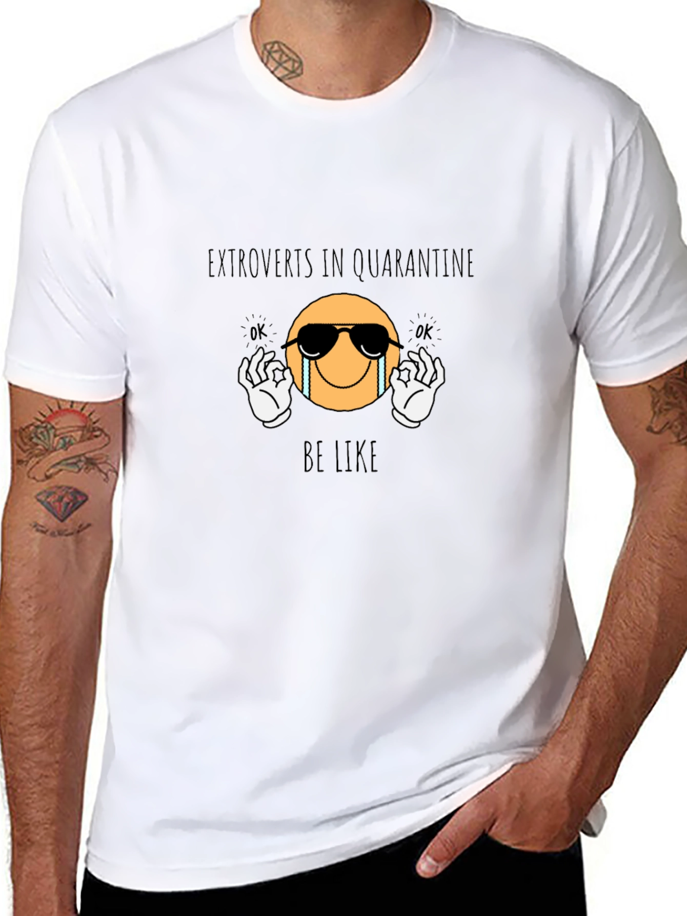 Extroverts in Quarantine Black Graphic Tee