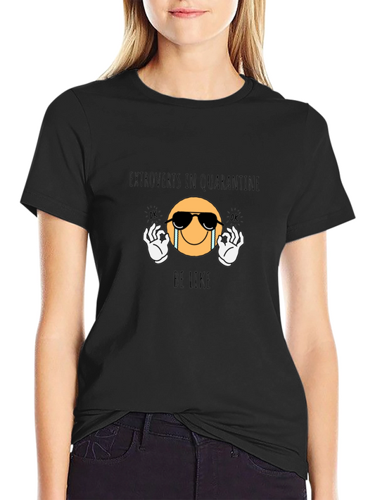 Extroverts in Quarantine Black Graphic Tee