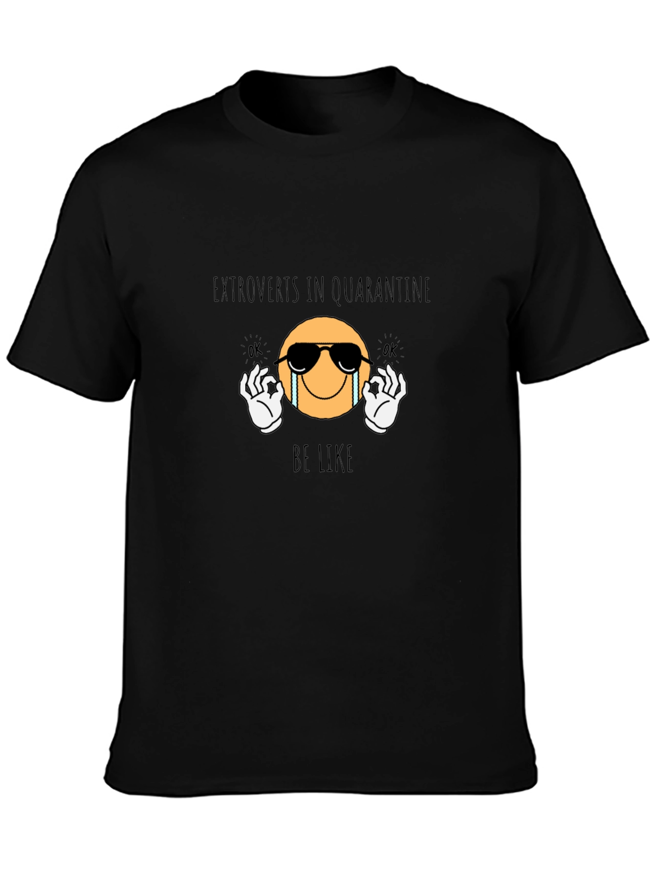Extroverts in Quarantine Black Graphic Tee
