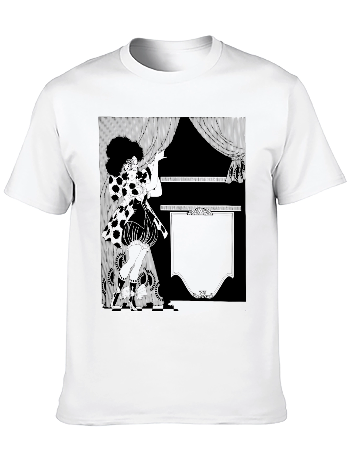 Retro Graphic Print Black T-Shirt