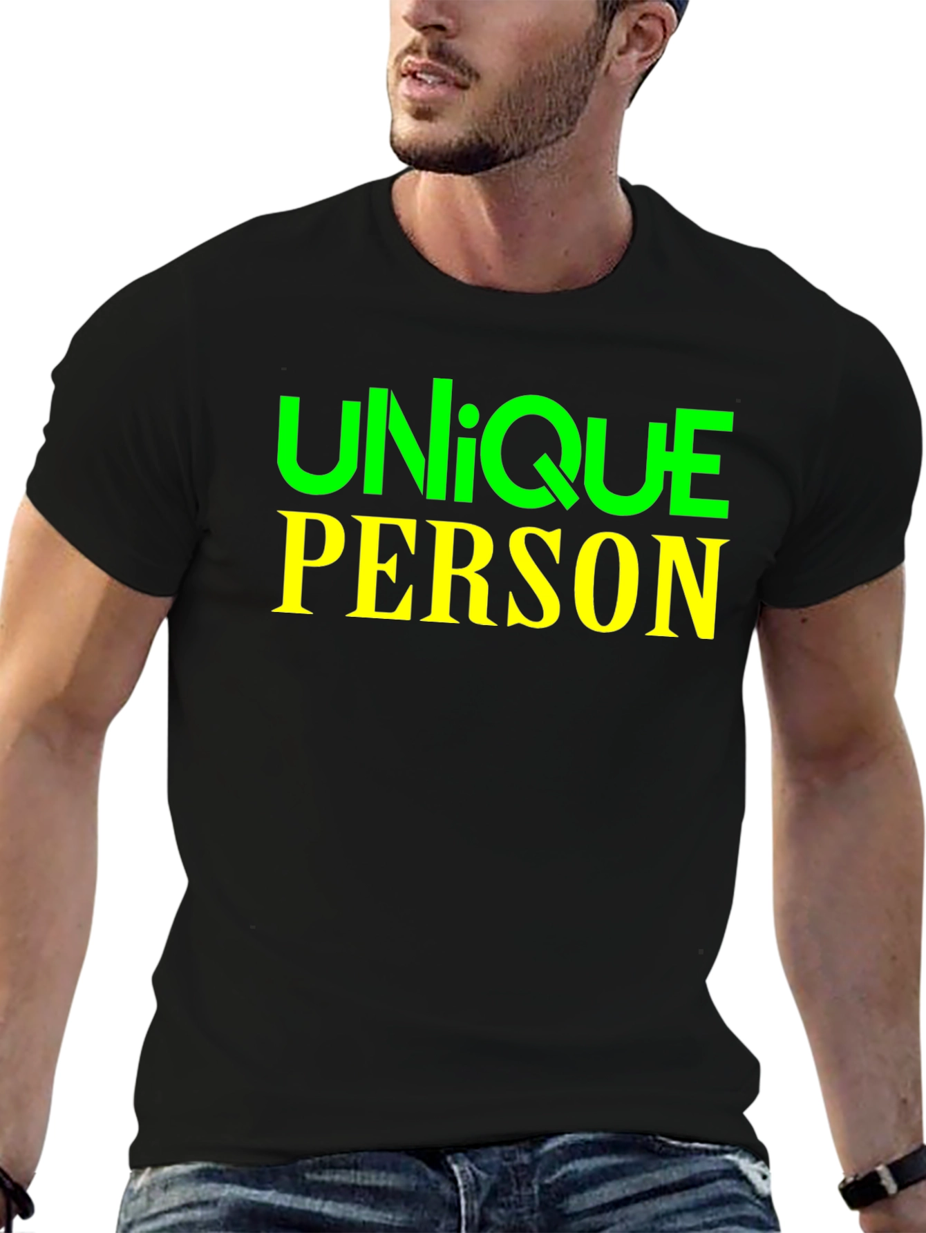 Unique Person T-Shirt | Black Graphic Tee
