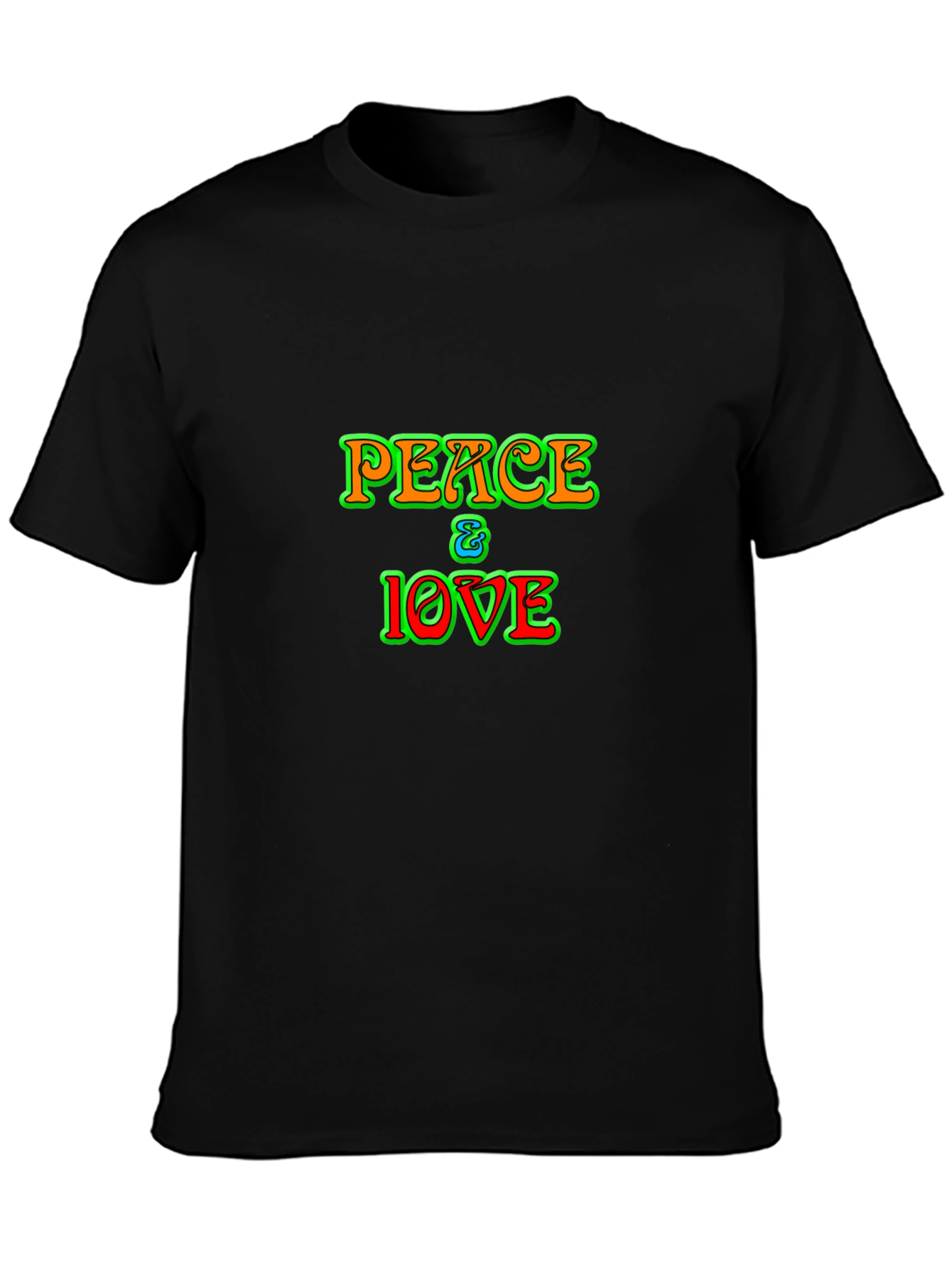 Peace & Love Graphic T-Shirt - Hippie Style