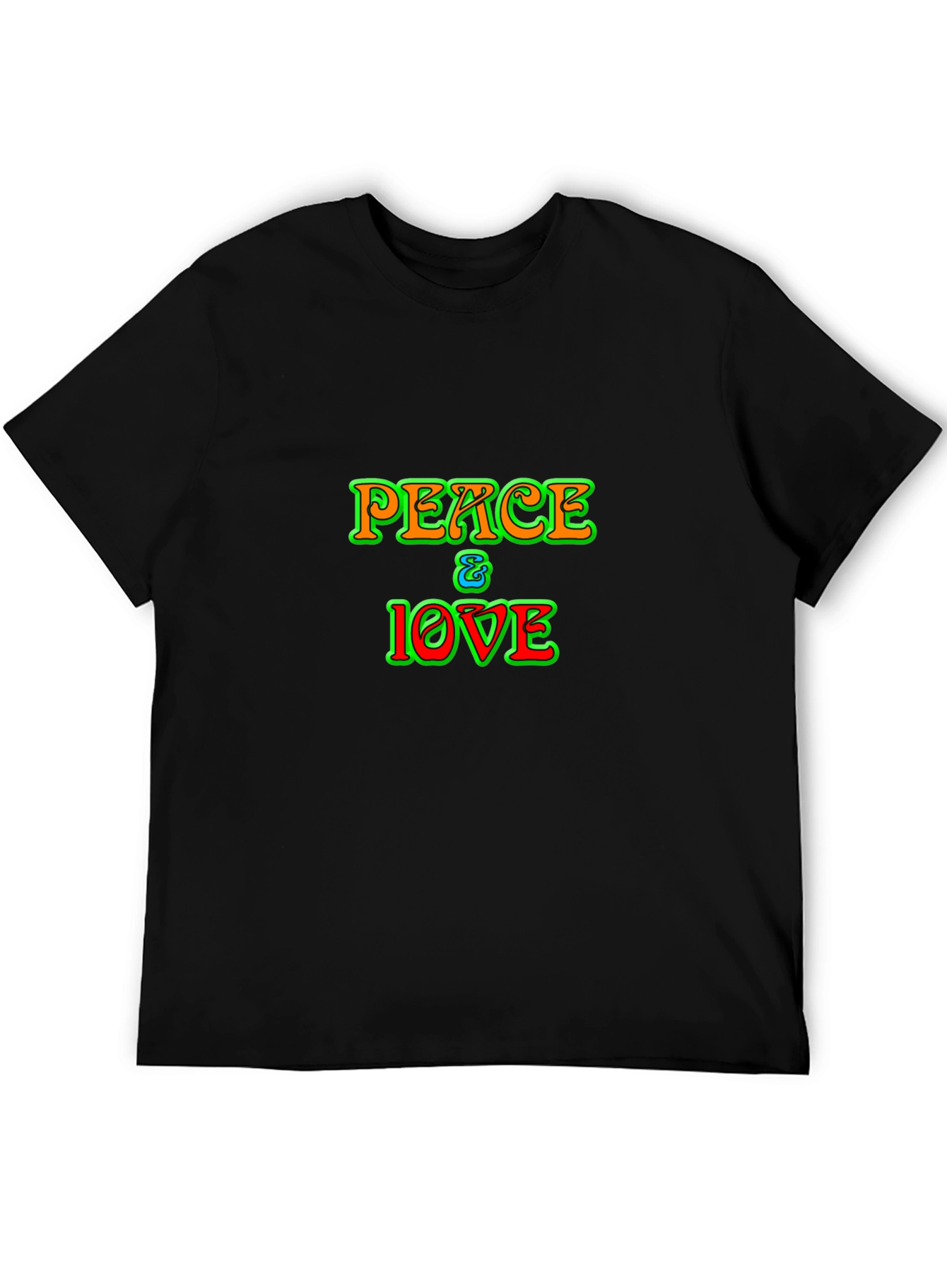 Peace & Love Graphic T-Shirt - Hippie Style