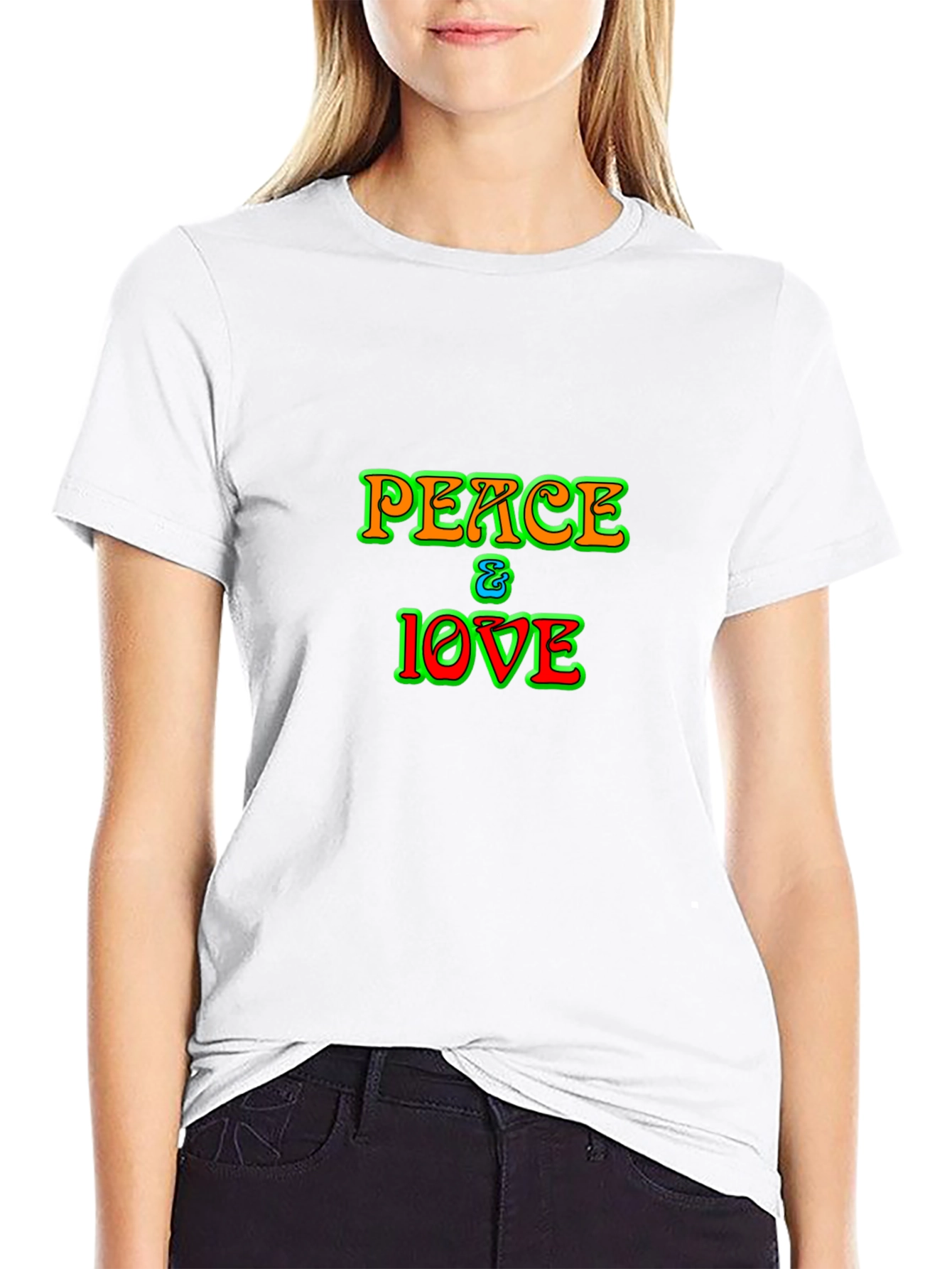Peace & Love Graphic T-Shirt - Hippie Style