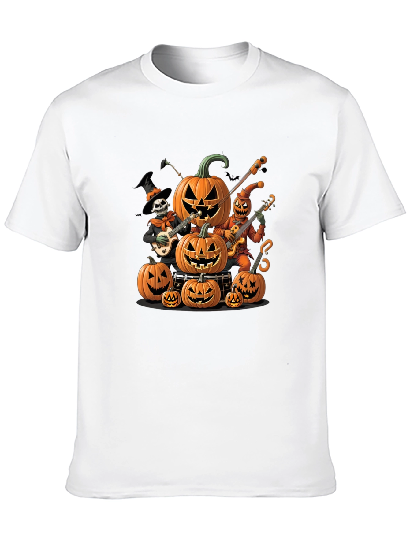 Halloween Pumpkin Band Graphic T-Shirt