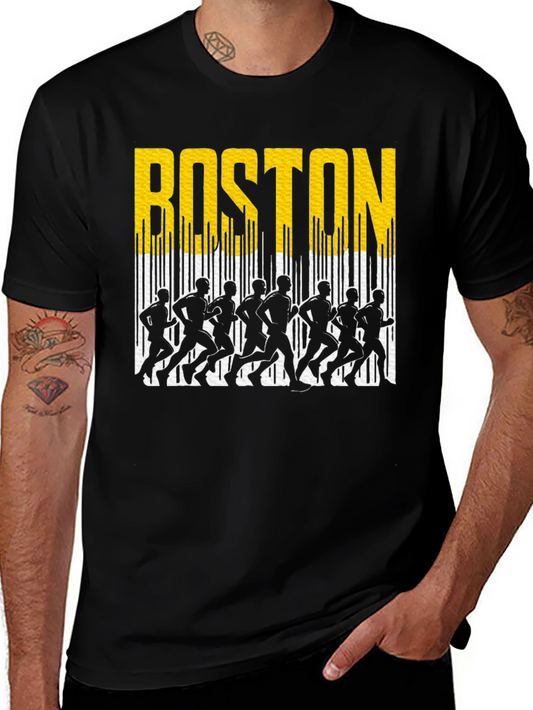 Boston Marathon Runner Graphic T-Shirt