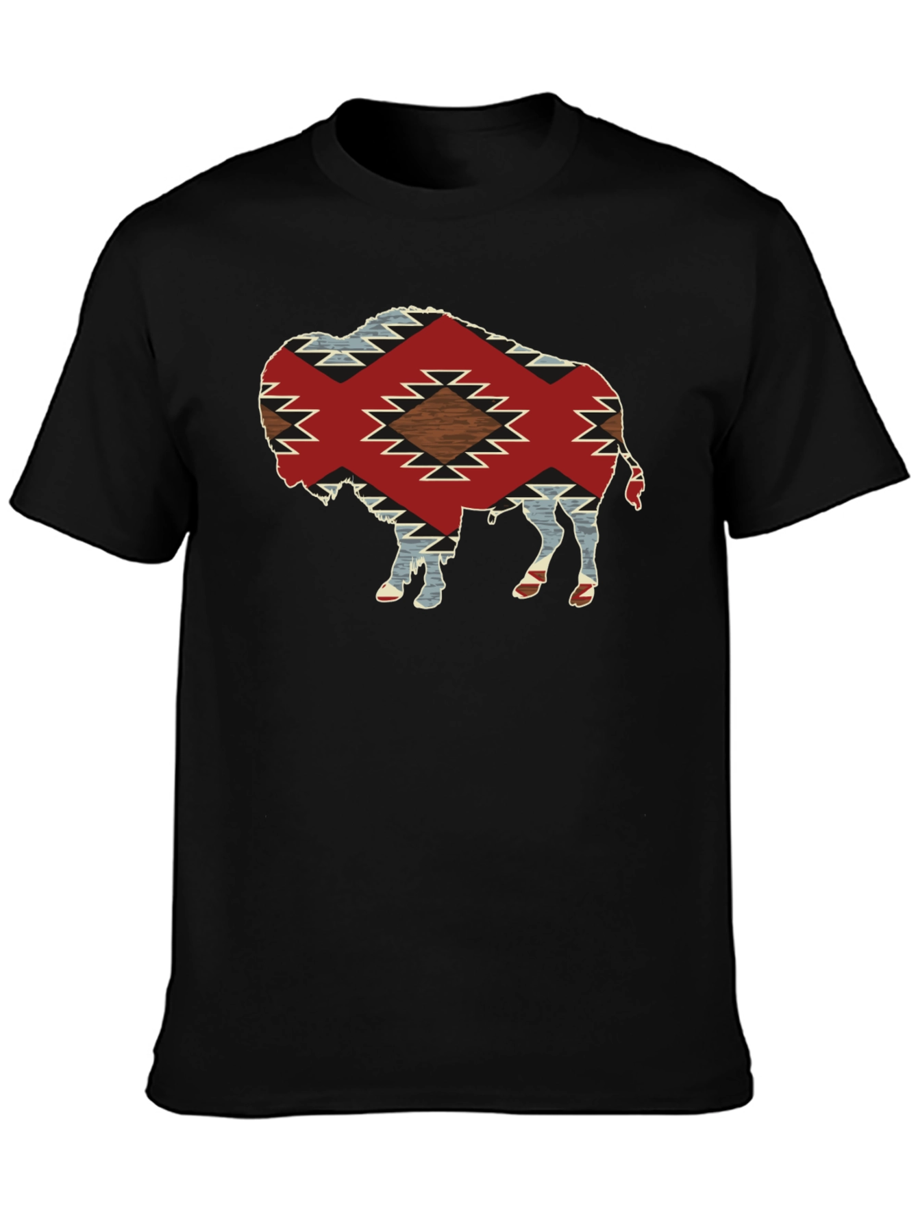 Buffalo Graphic Tee - Aztec Pattern