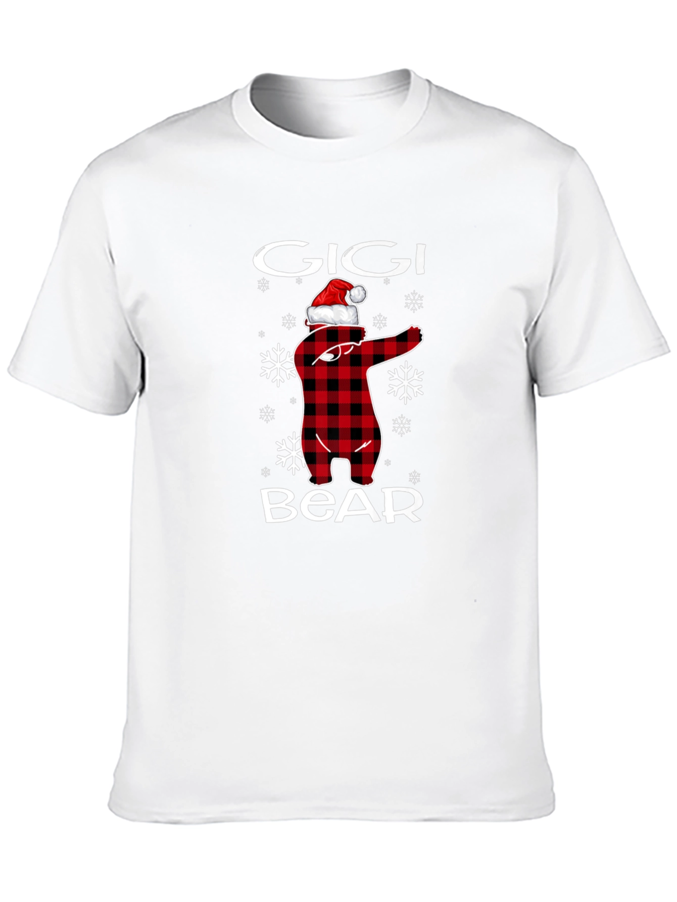 Gigi Bear Plaid Christmas T-Shirt