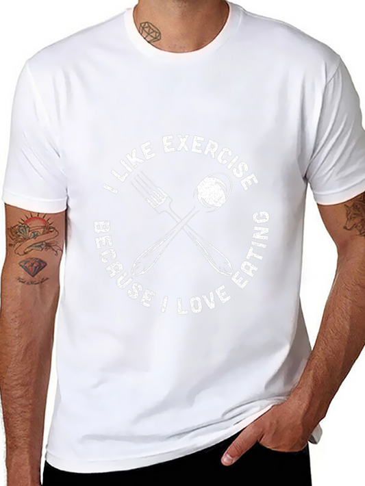 Funny Exercise Eating T-Shirt
