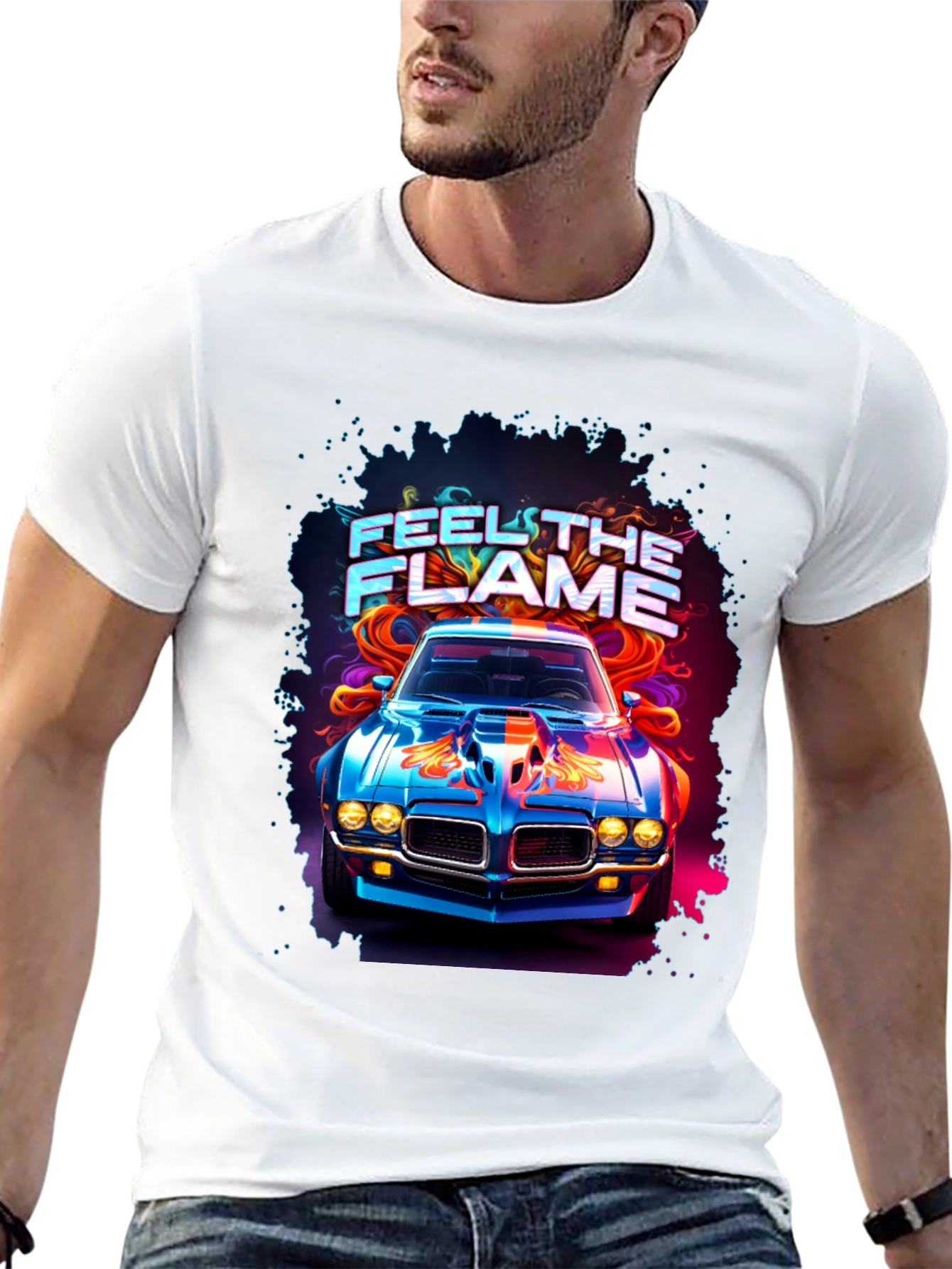 Feel the Flame Car Graphic Tee