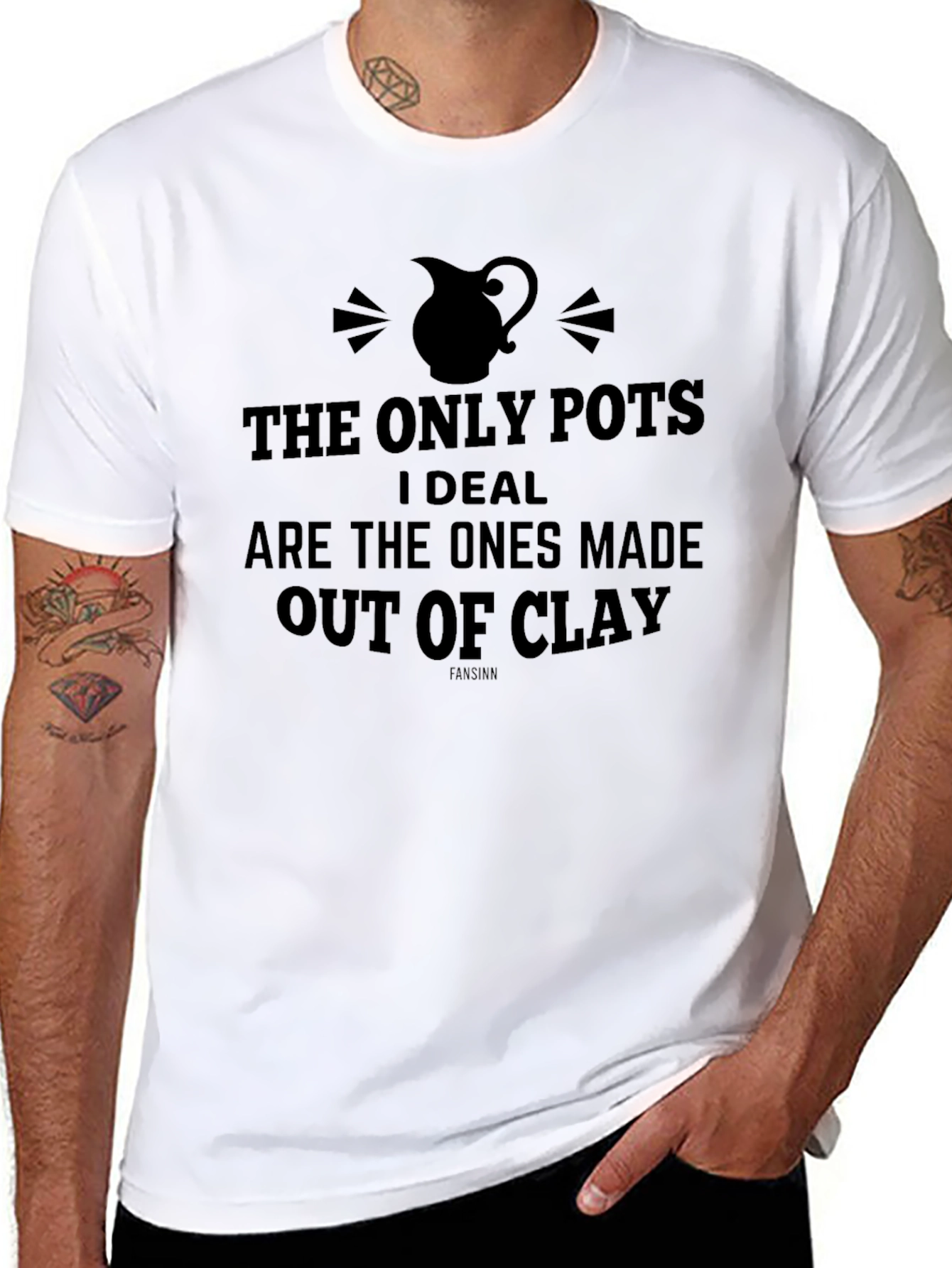 Funny Clay Pots Graphic T-Shirt