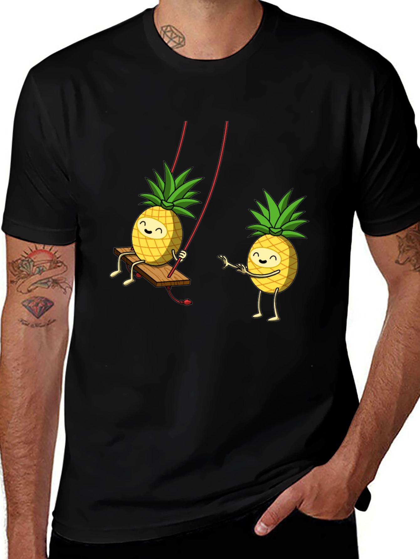 Pineapple Pals Black Graphic Tee