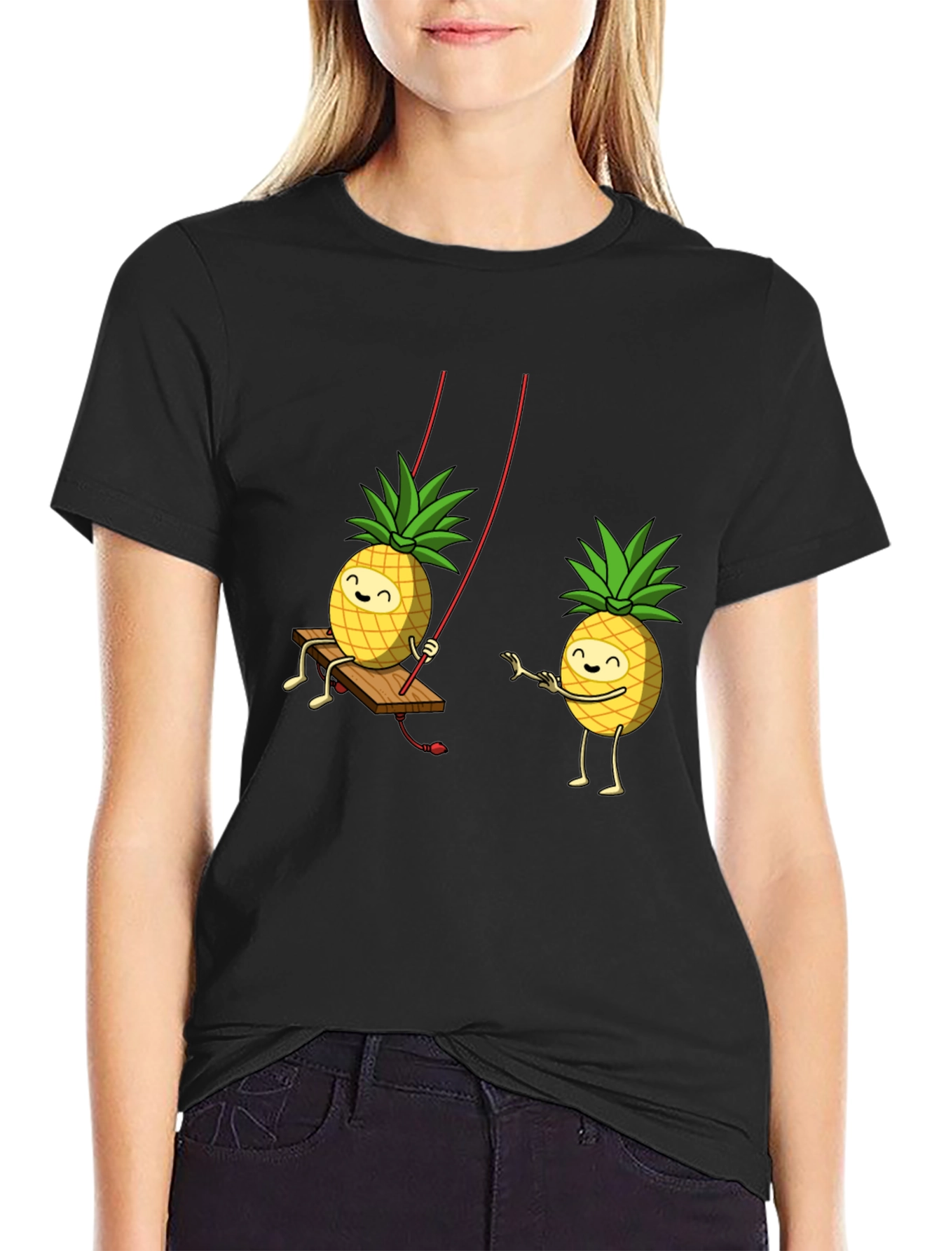 Pineapple Pals Black Graphic Tee