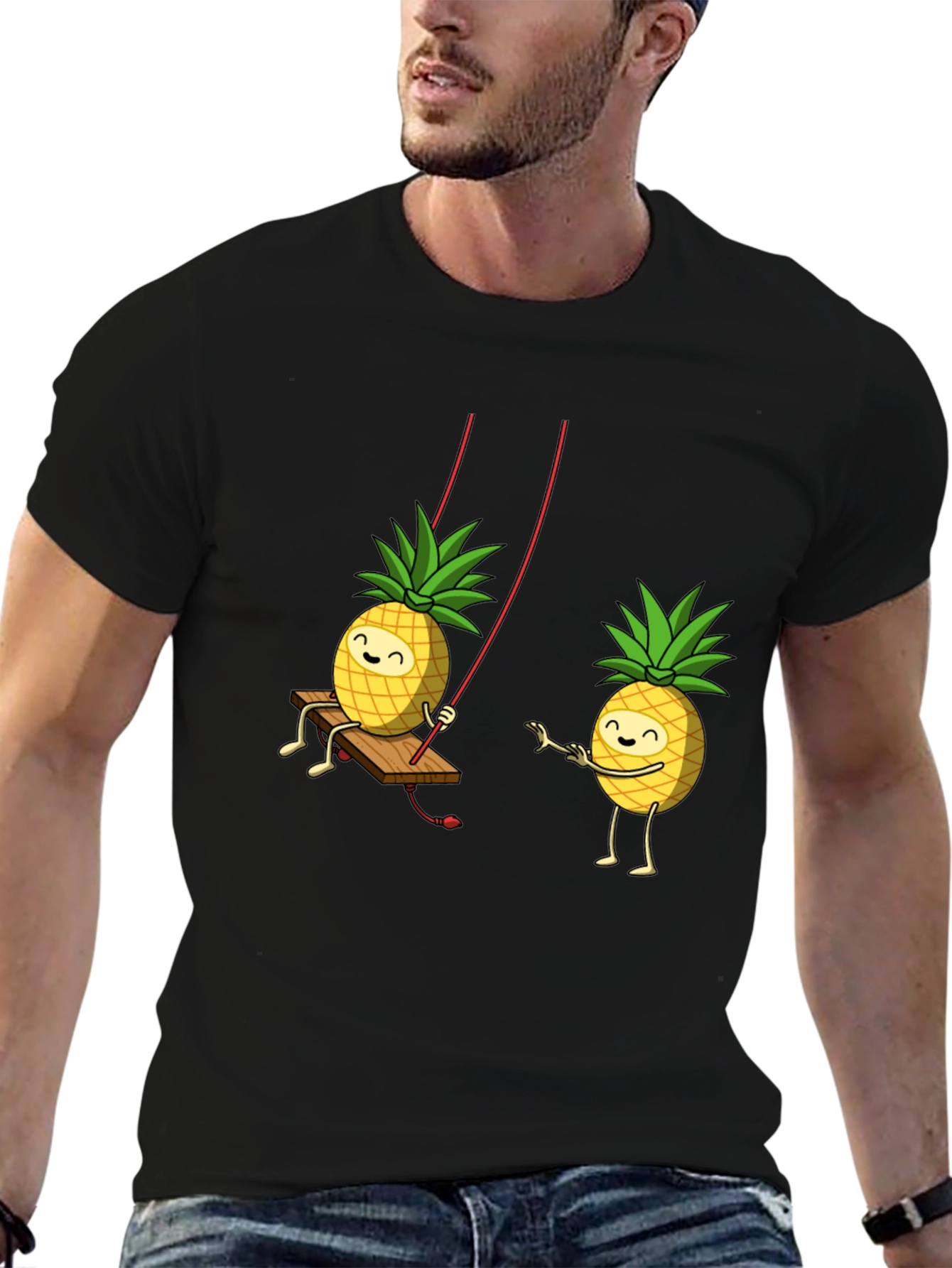 Pineapple Pals Black Graphic Tee