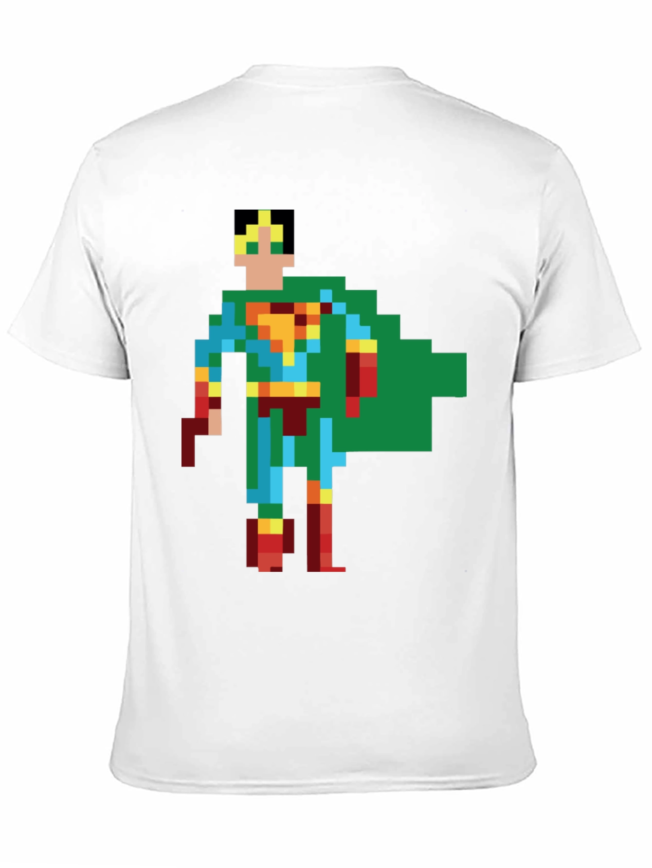 Retro 8-Bit Superhero Graphic Tee - Classic Gamer Style