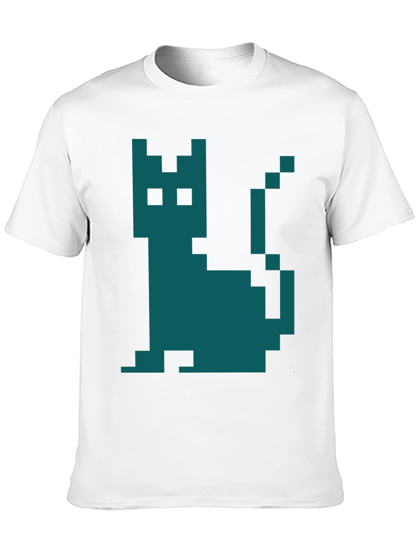 Pixel Cat Graphic T-Shirt - Retro Gaming Style