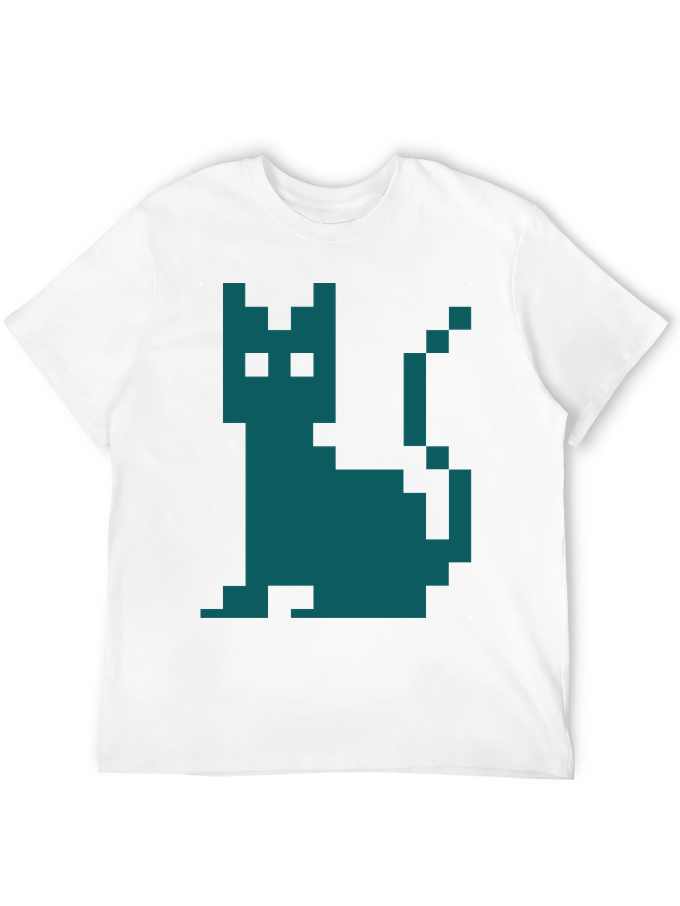 Pixel Cat Graphic T-Shirt - Retro Gaming Style