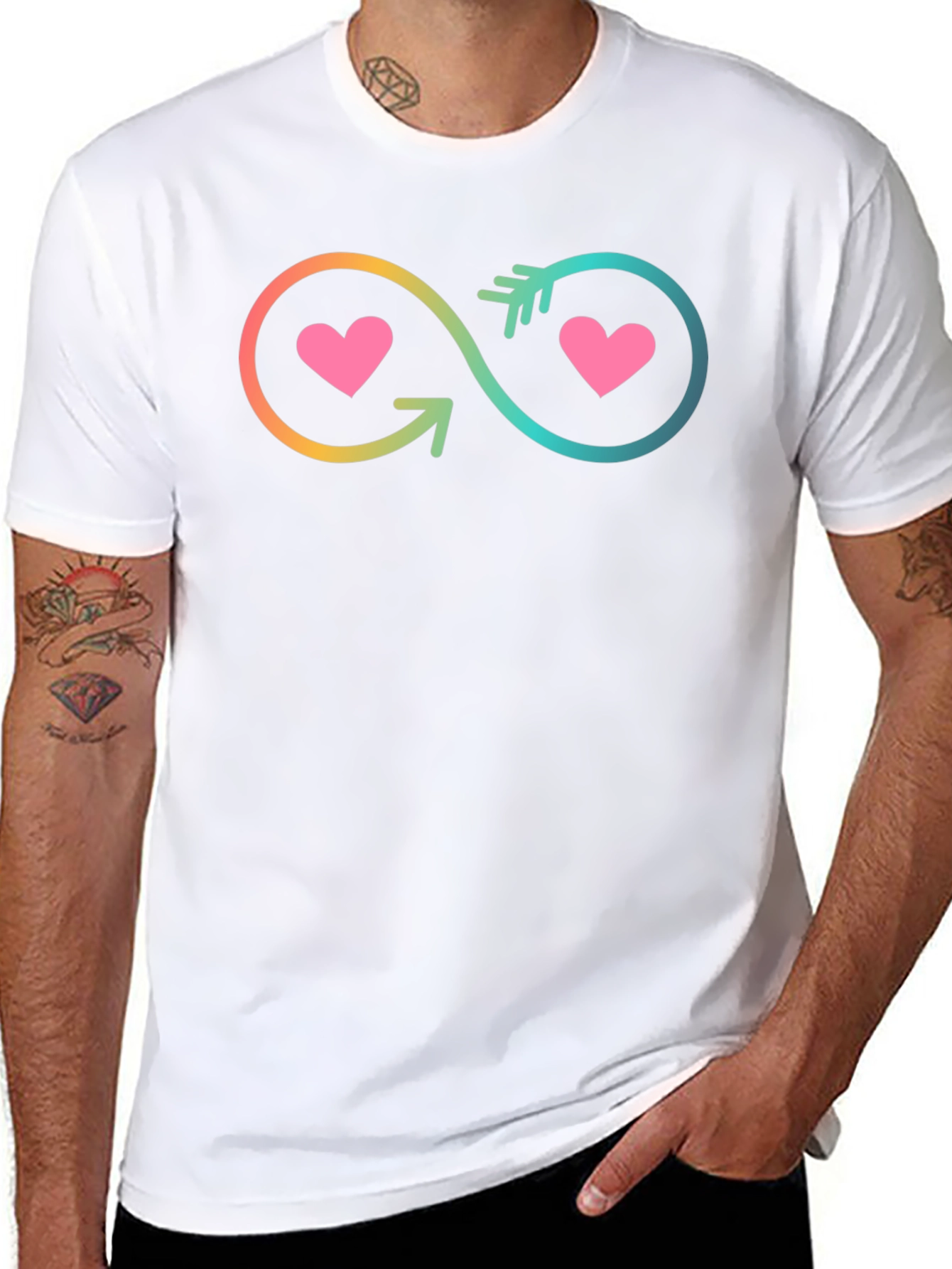 Infinity Heart Arrow Graphic T-Shirt