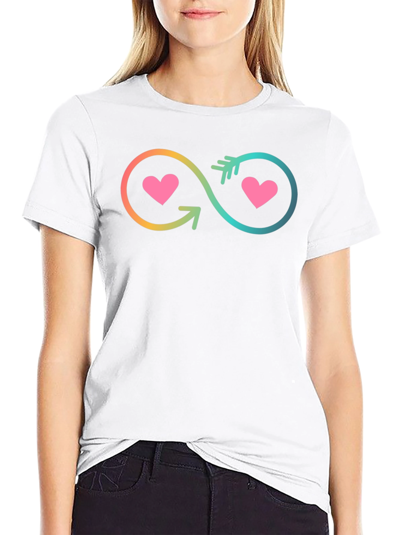 Infinity Heart Arrow Graphic T-Shirt