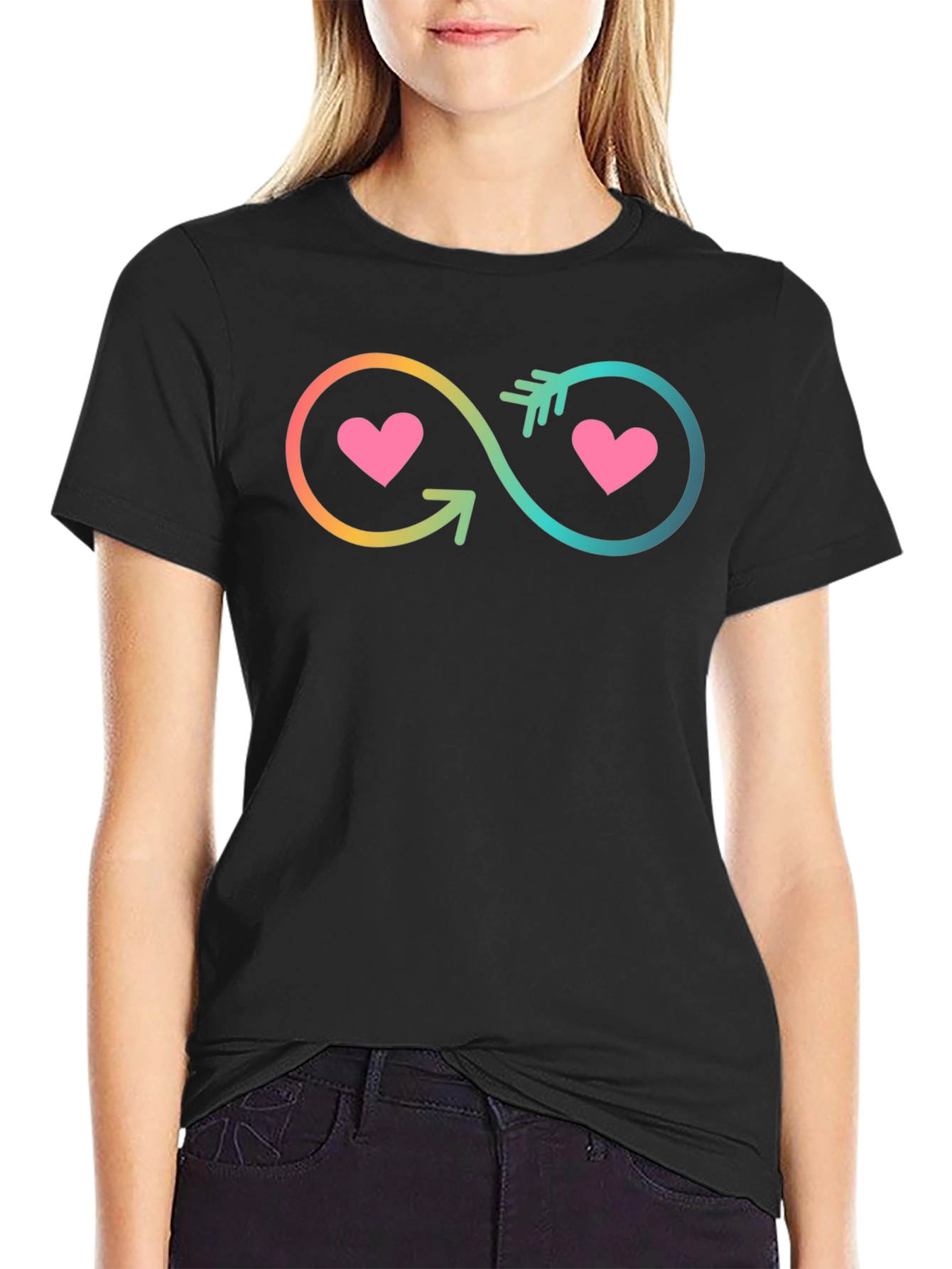 Infinity Heart Arrow Graphic T-Shirt