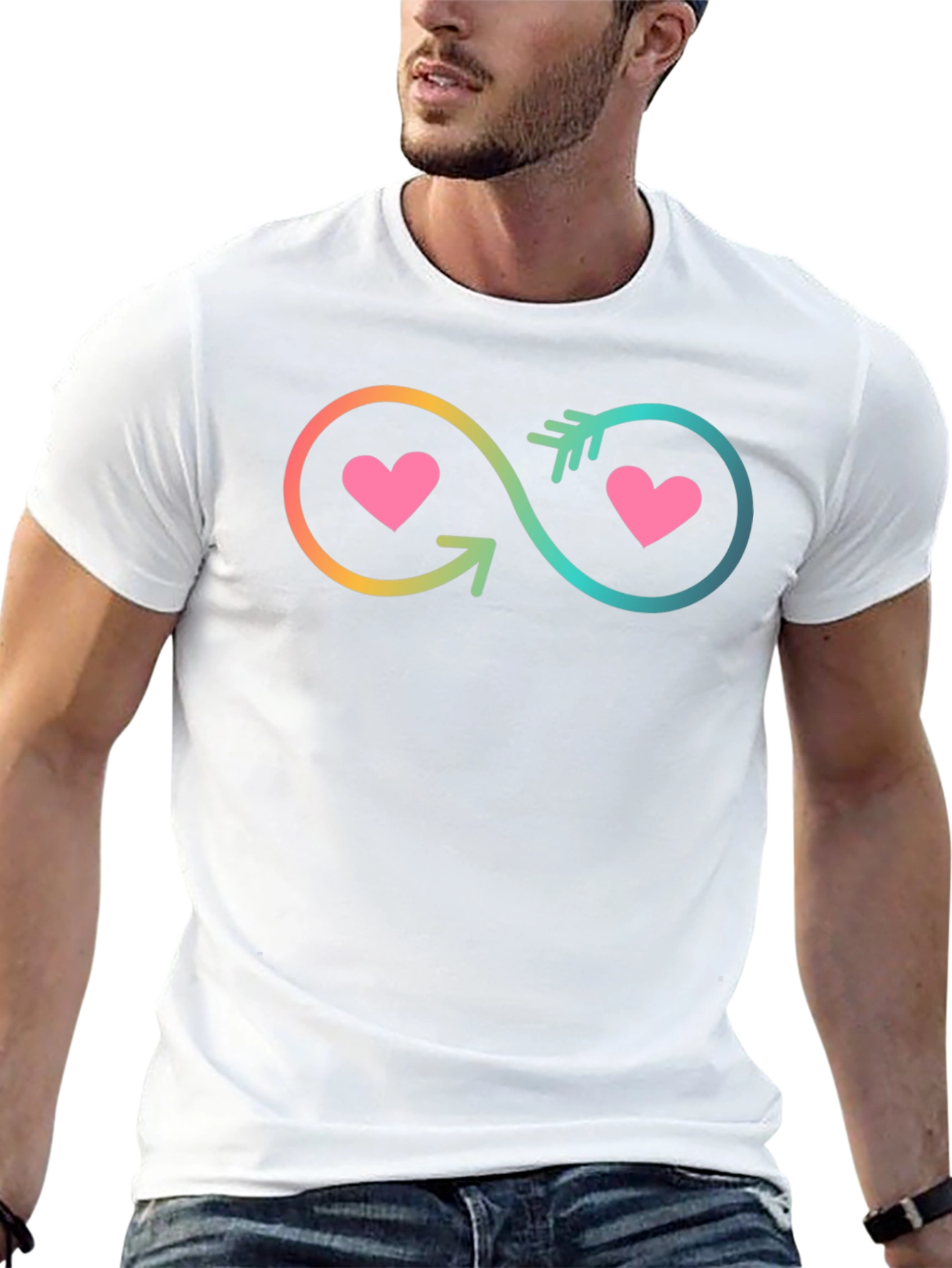Infinity Heart Arrow Graphic T-Shirt