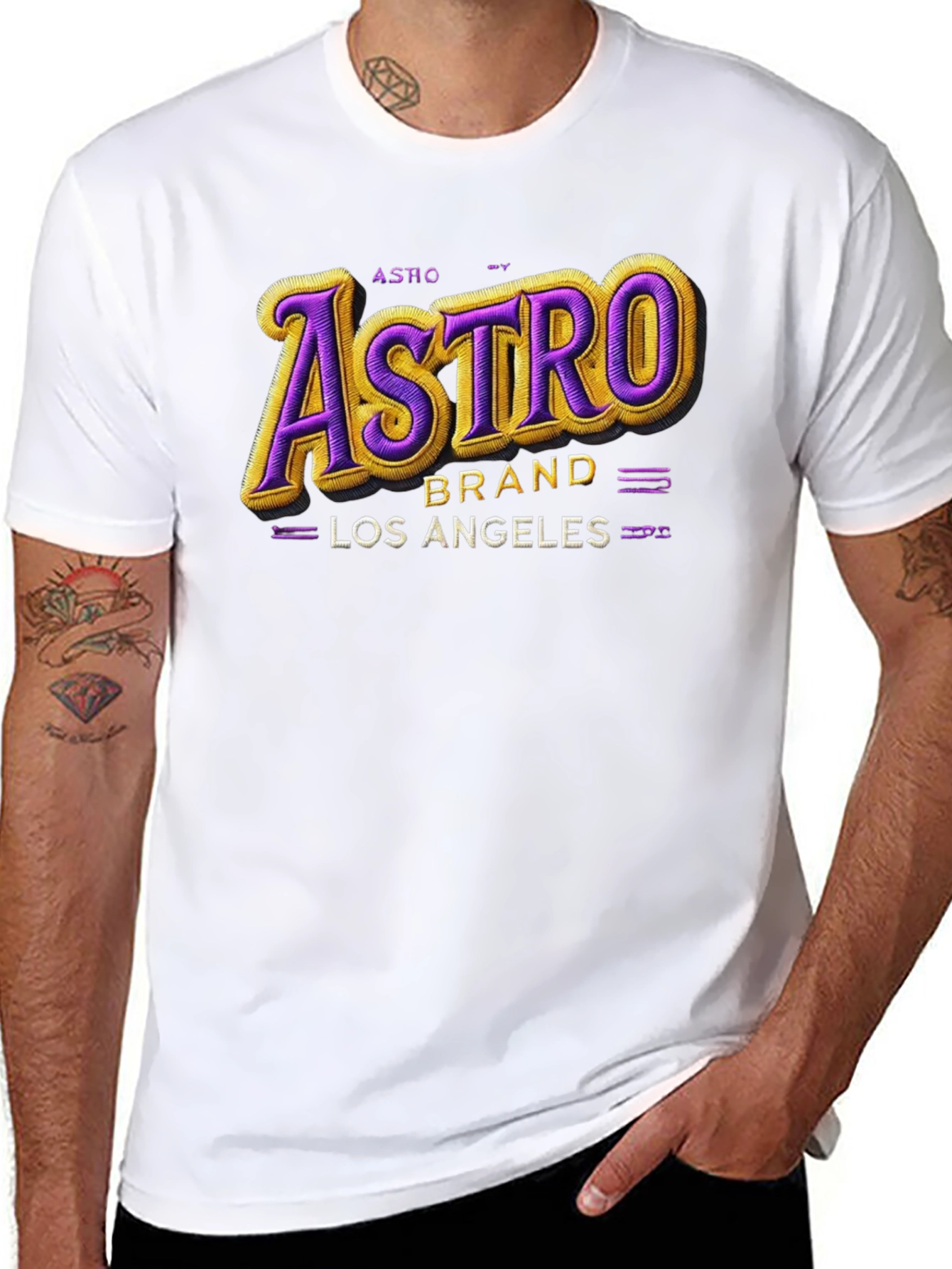Astro Brand Los Angeles Mens Graphic T-Shirt