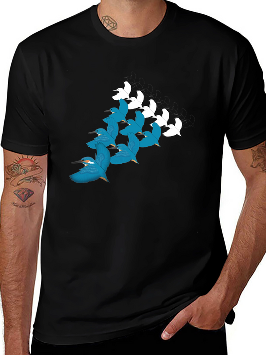 Bird Pattern T-Shirt