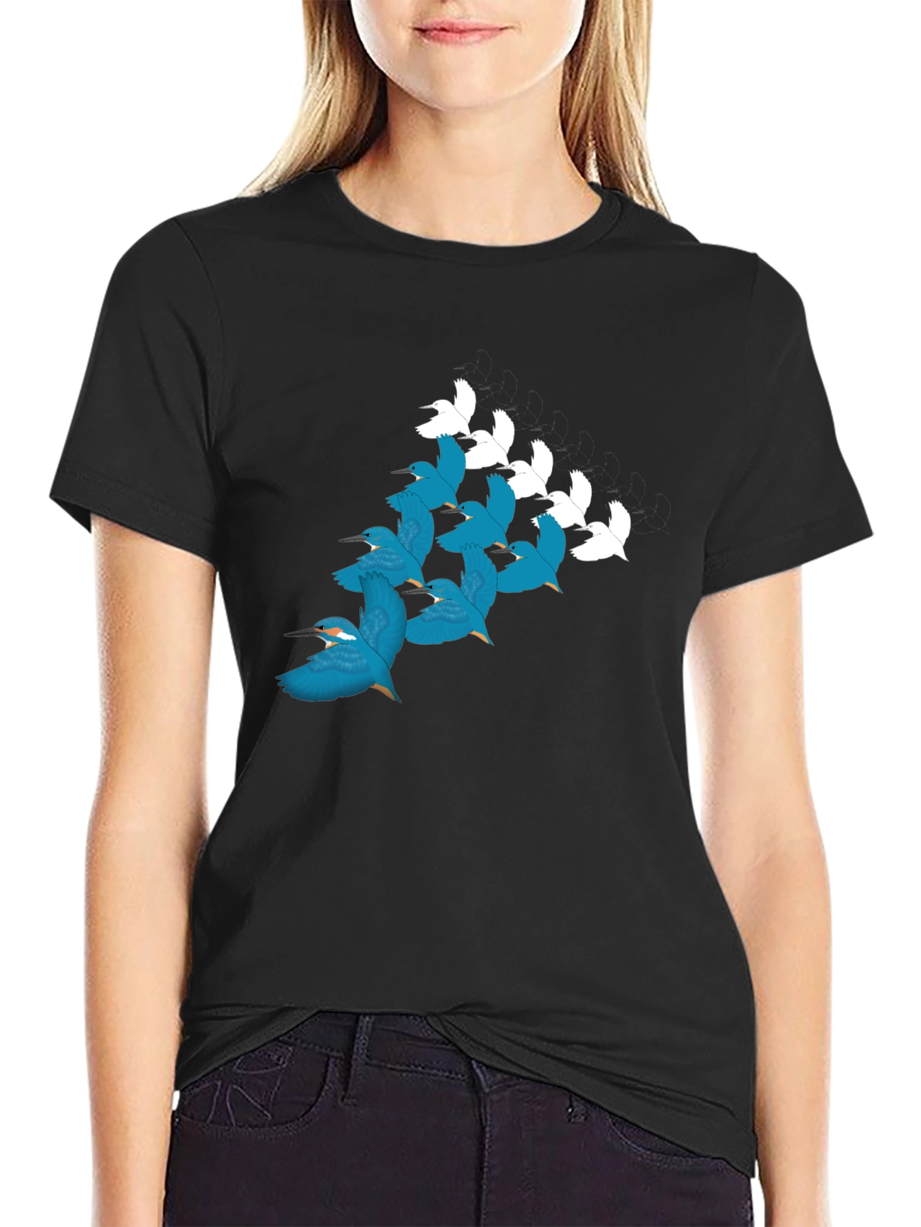 Bird Pattern T-Shirt