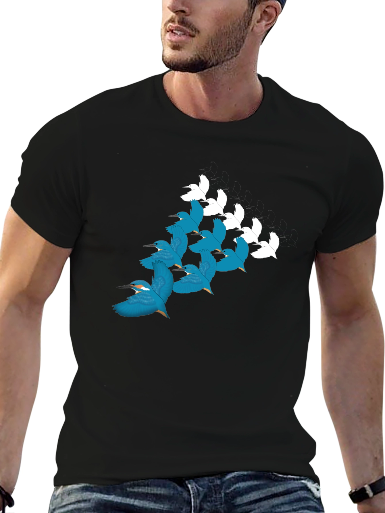 Bird Pattern T-Shirt