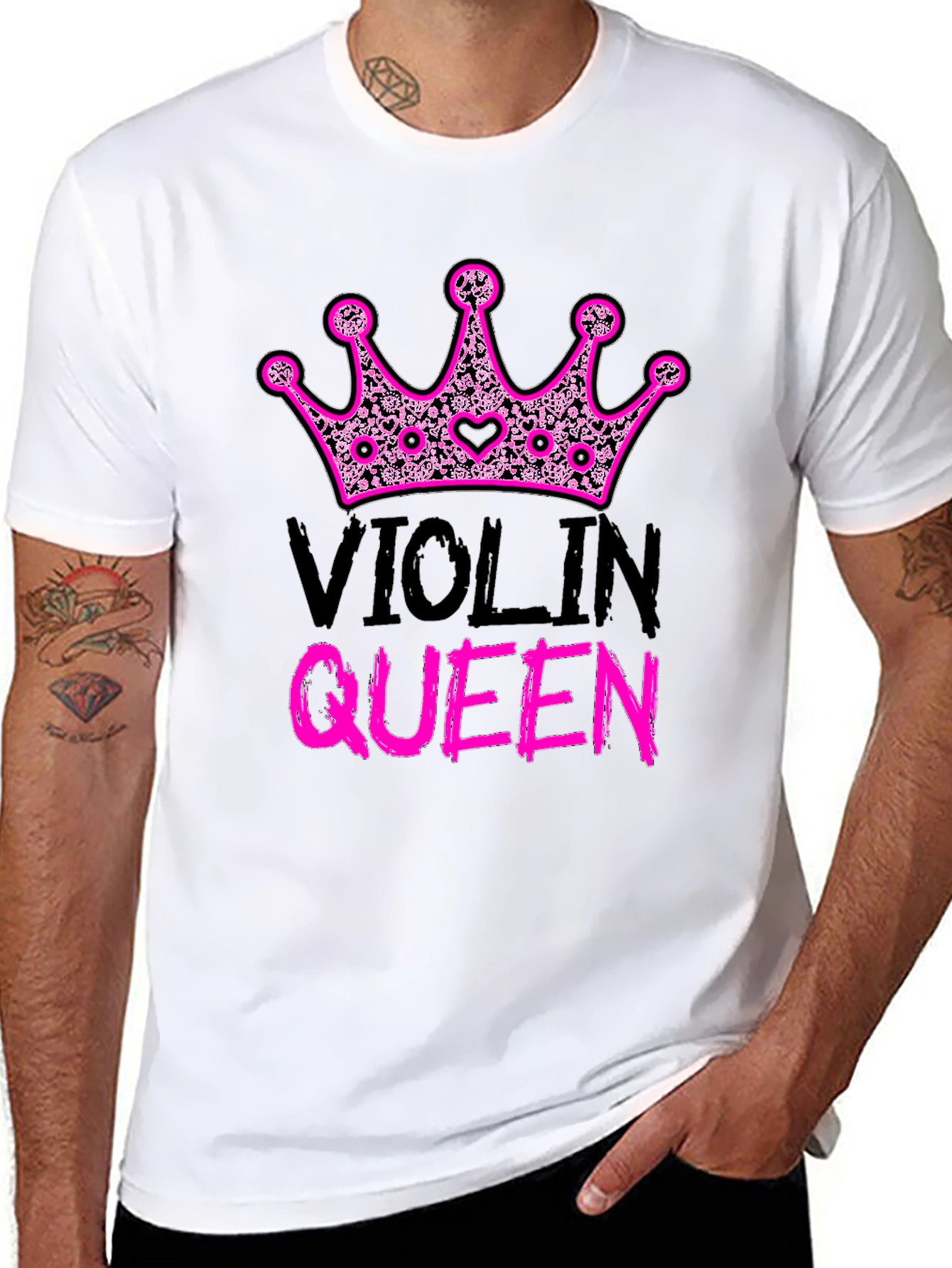 Violin Queen Graphic T-Shirt - Music Lover Tee