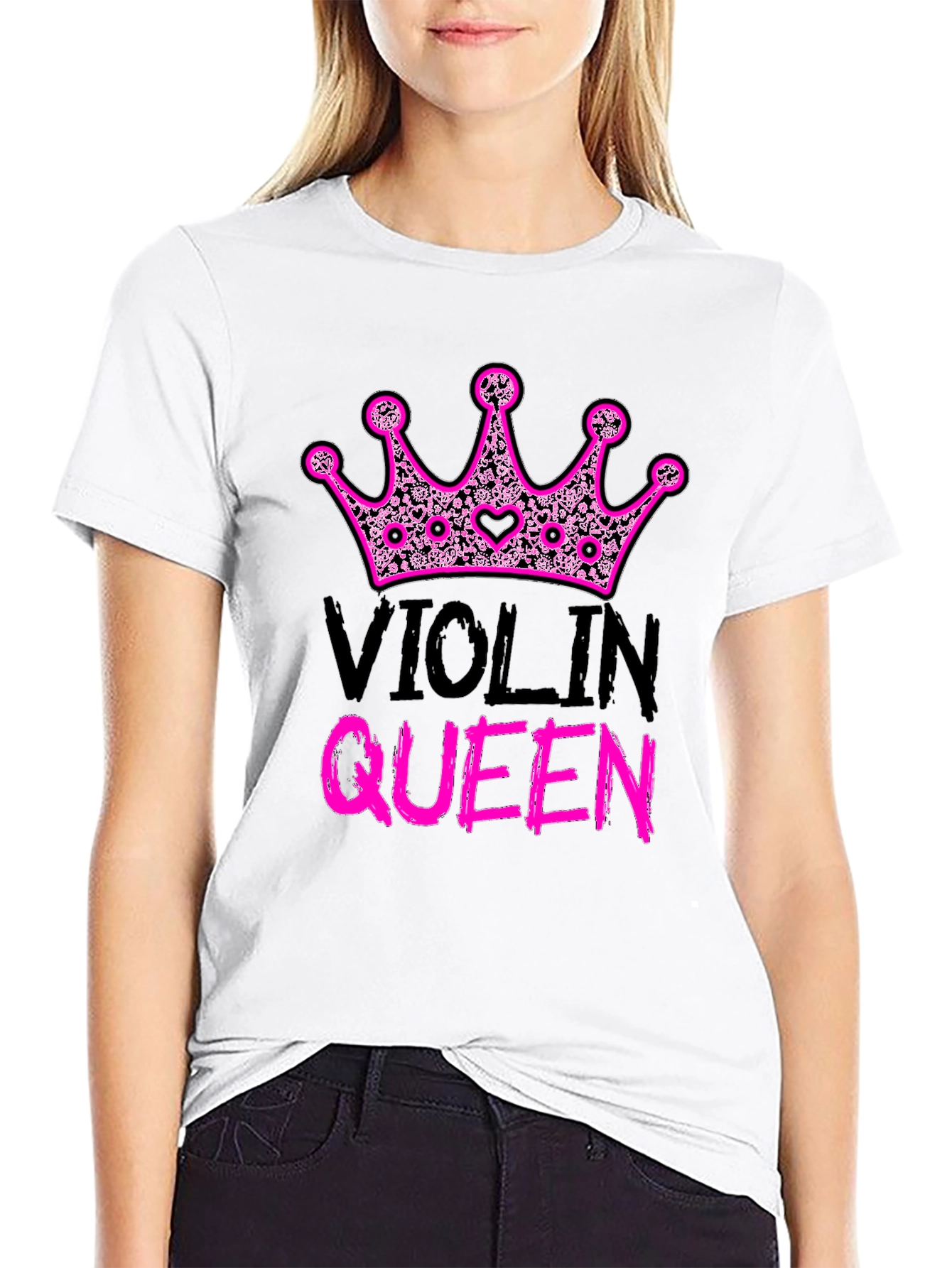 Violin Queen Graphic T-Shirt - Music Lover Tee