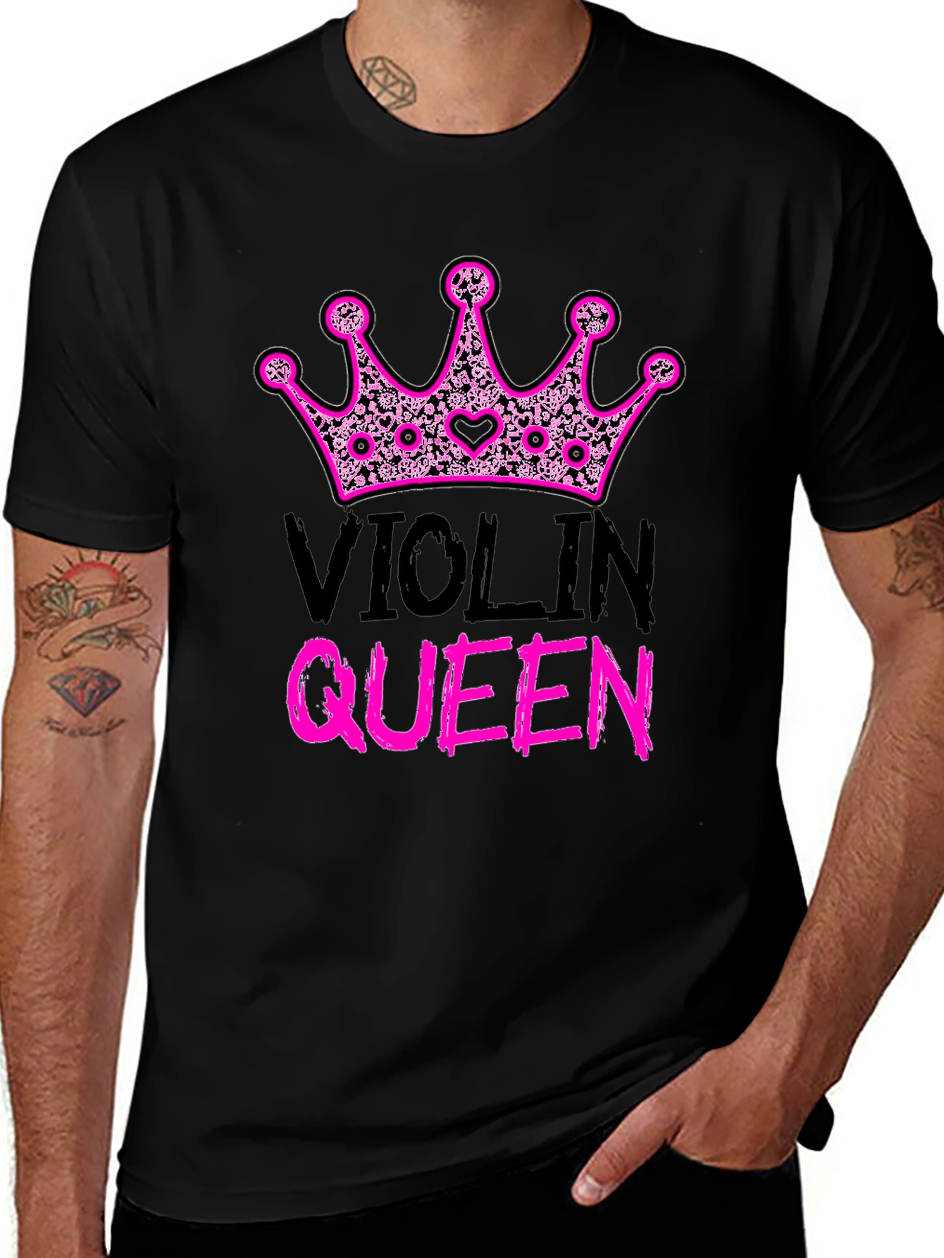 Violin Queen Graphic T-Shirt - Music Lover Tee