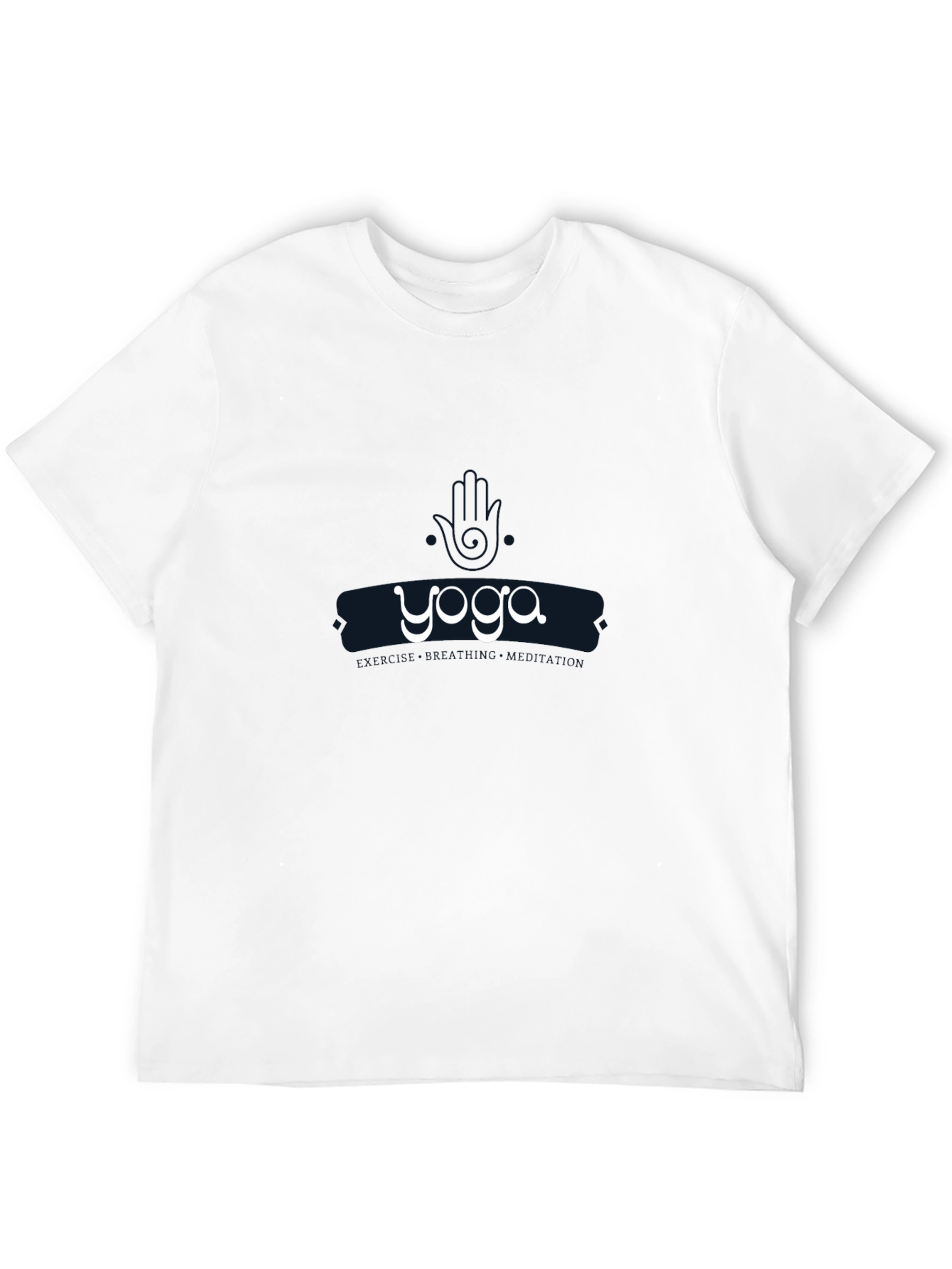 Mens Black Yoga Graphic Tee