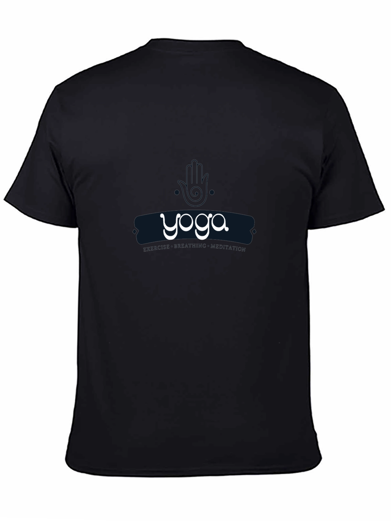 Mens Black Yoga Graphic Tee