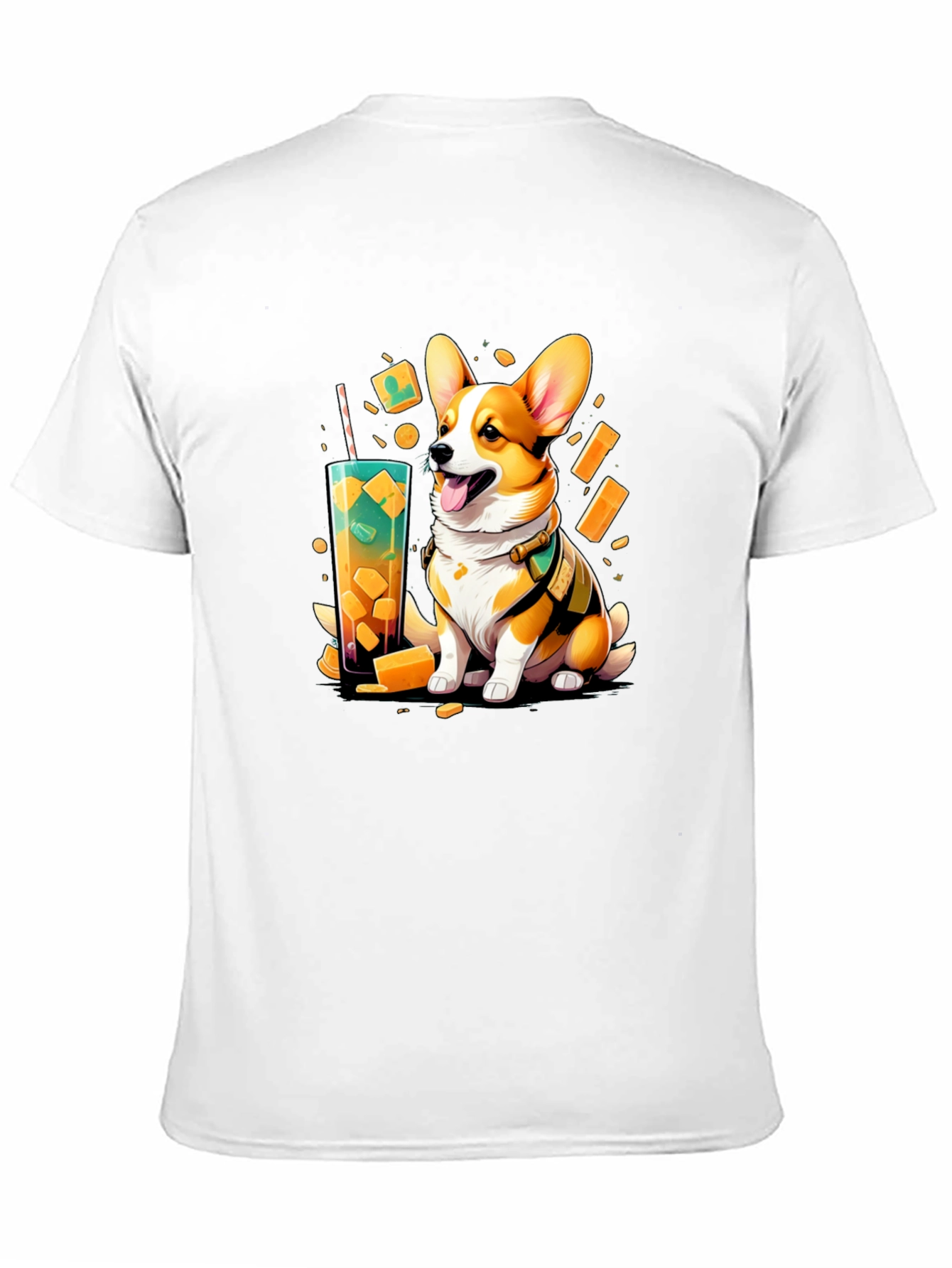 Corgi Boba Tea Graphic T-Shirt