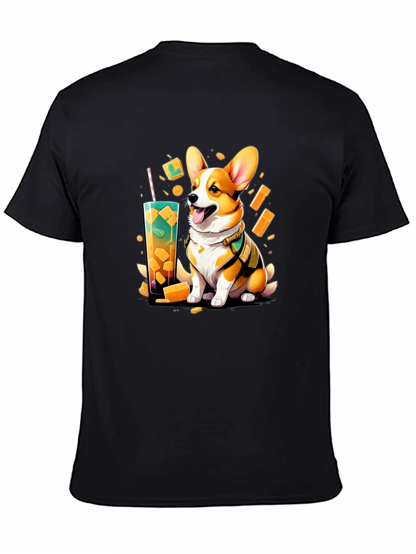 Corgi Boba Tea Graphic T-Shirt