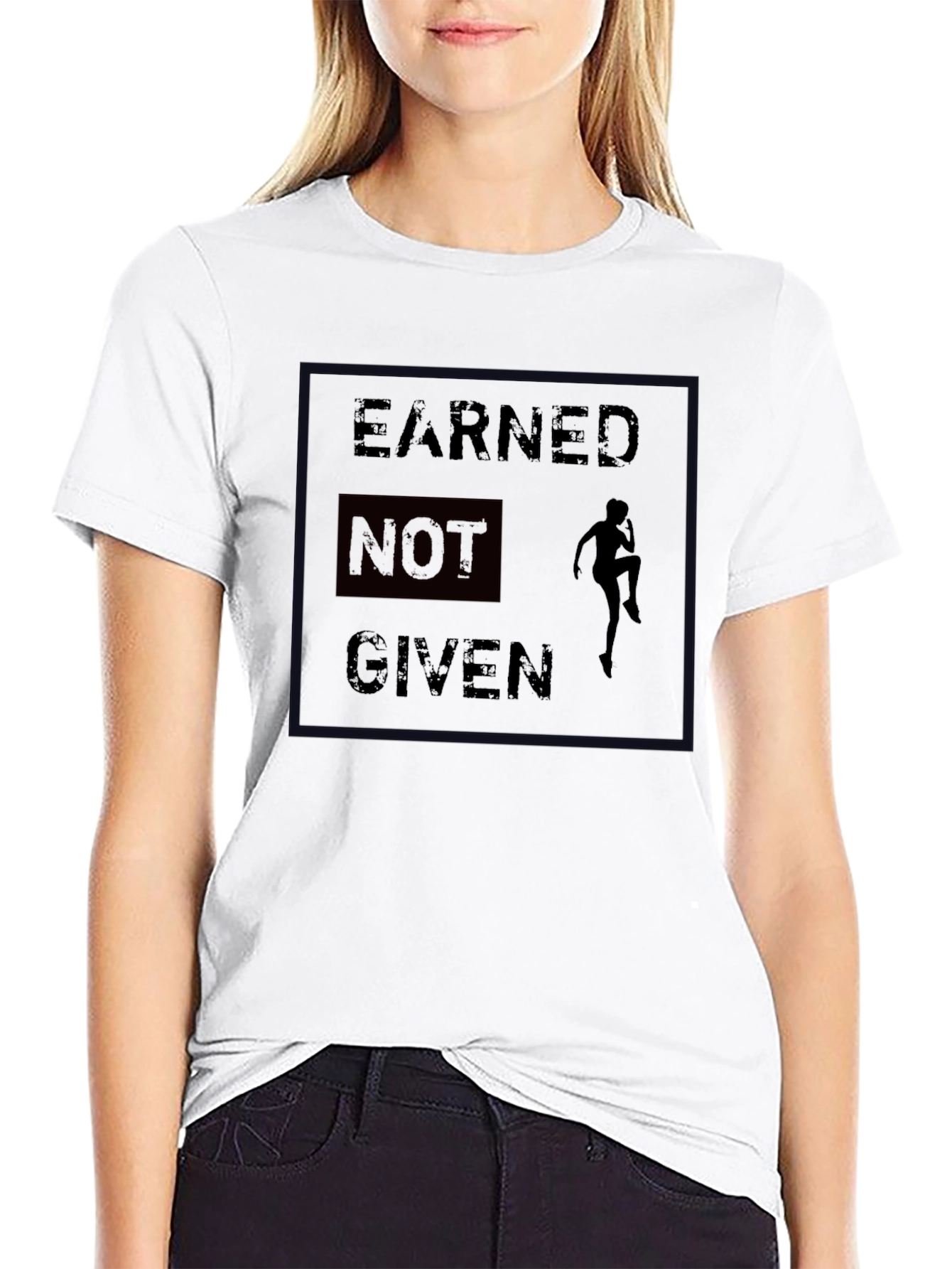 Earned Not Given Black T-Shirt - Fitness Motivation