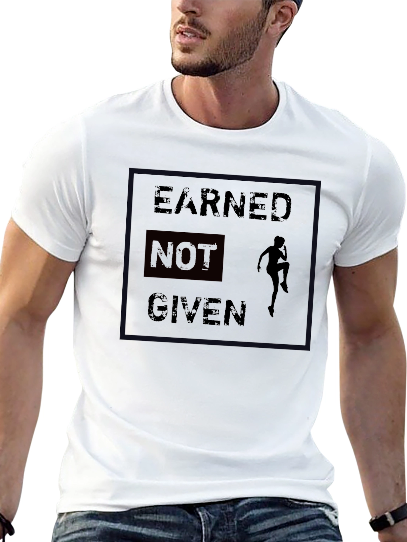 Earned Not Given Black T-Shirt - Fitness Motivation