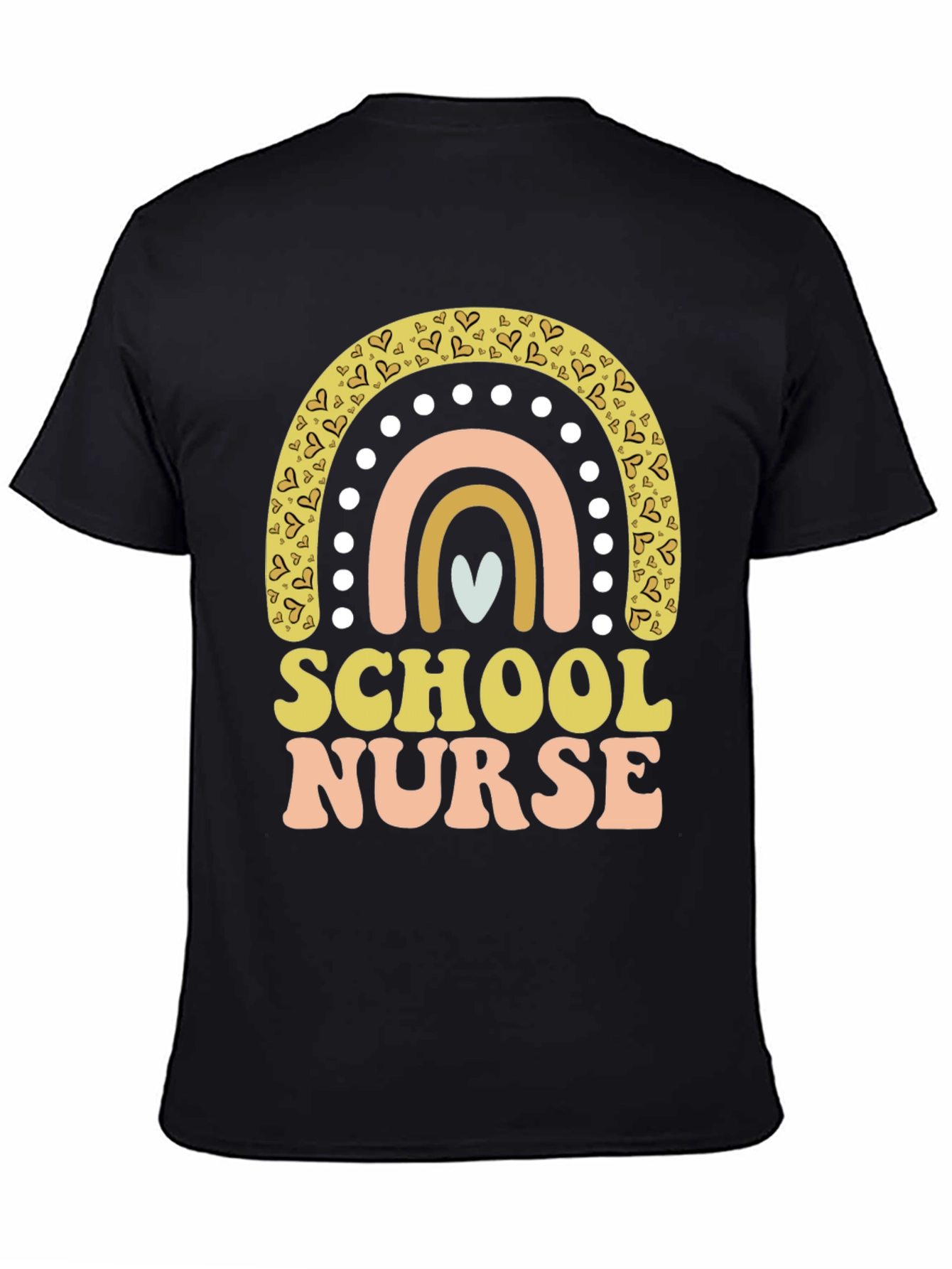 School Nurse Rainbow Heart T-Shirt
