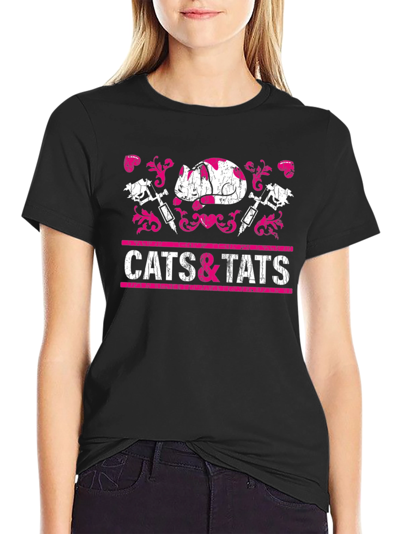 Cats & Tats Graphic T-Shirt