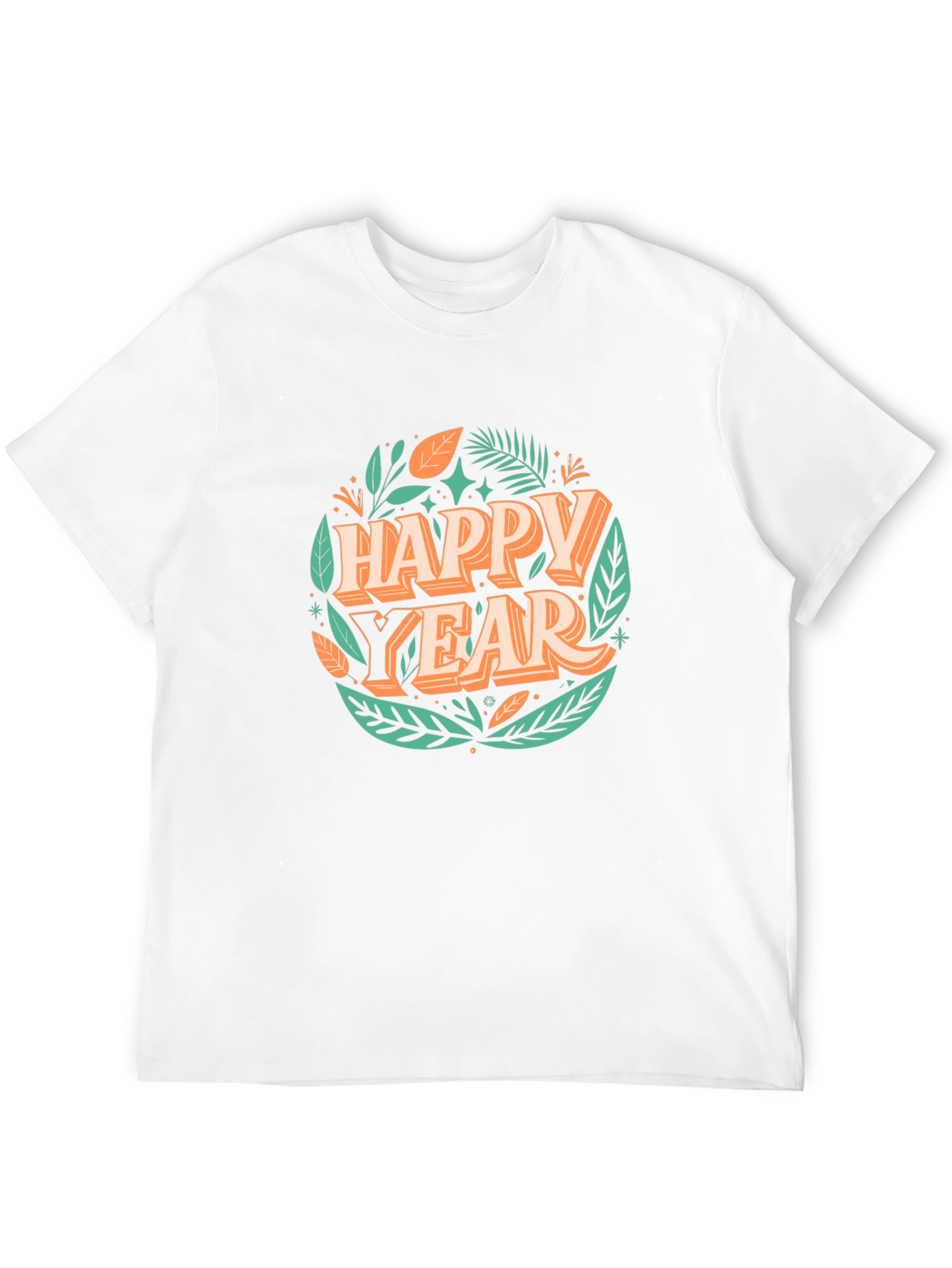 Happy Year Black T-Shirt - Festive Holiday Design