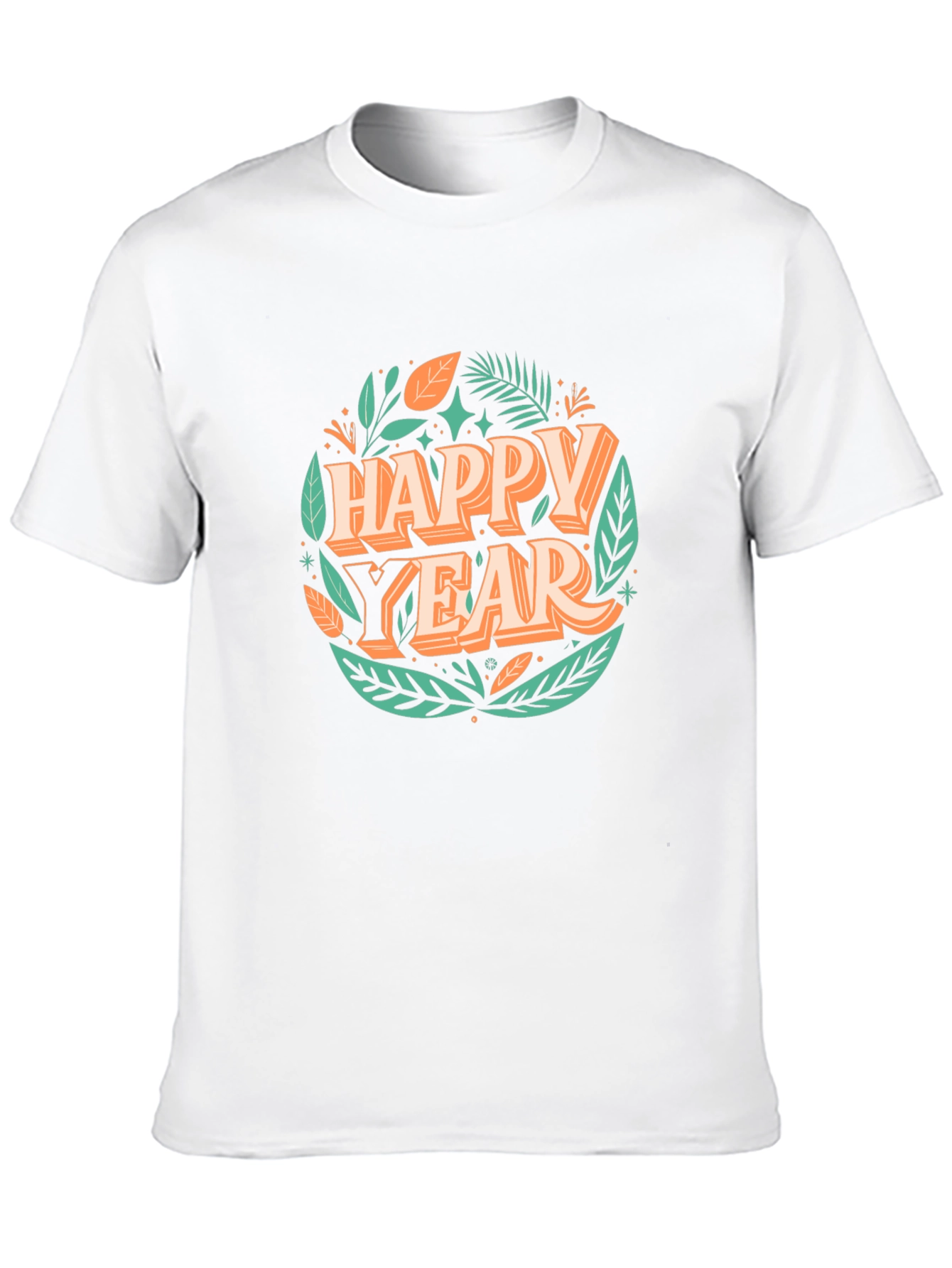 Happy Year Black T-Shirt - Festive Holiday Design