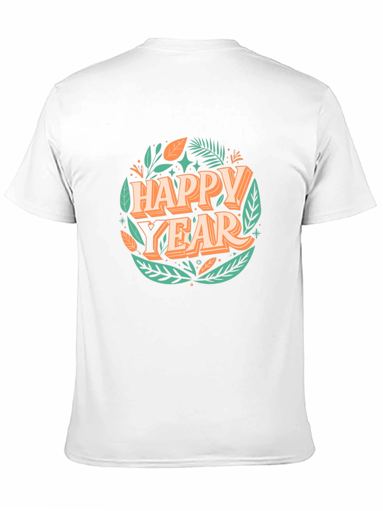 Happy Year Black T-Shirt - Festive Holiday Design