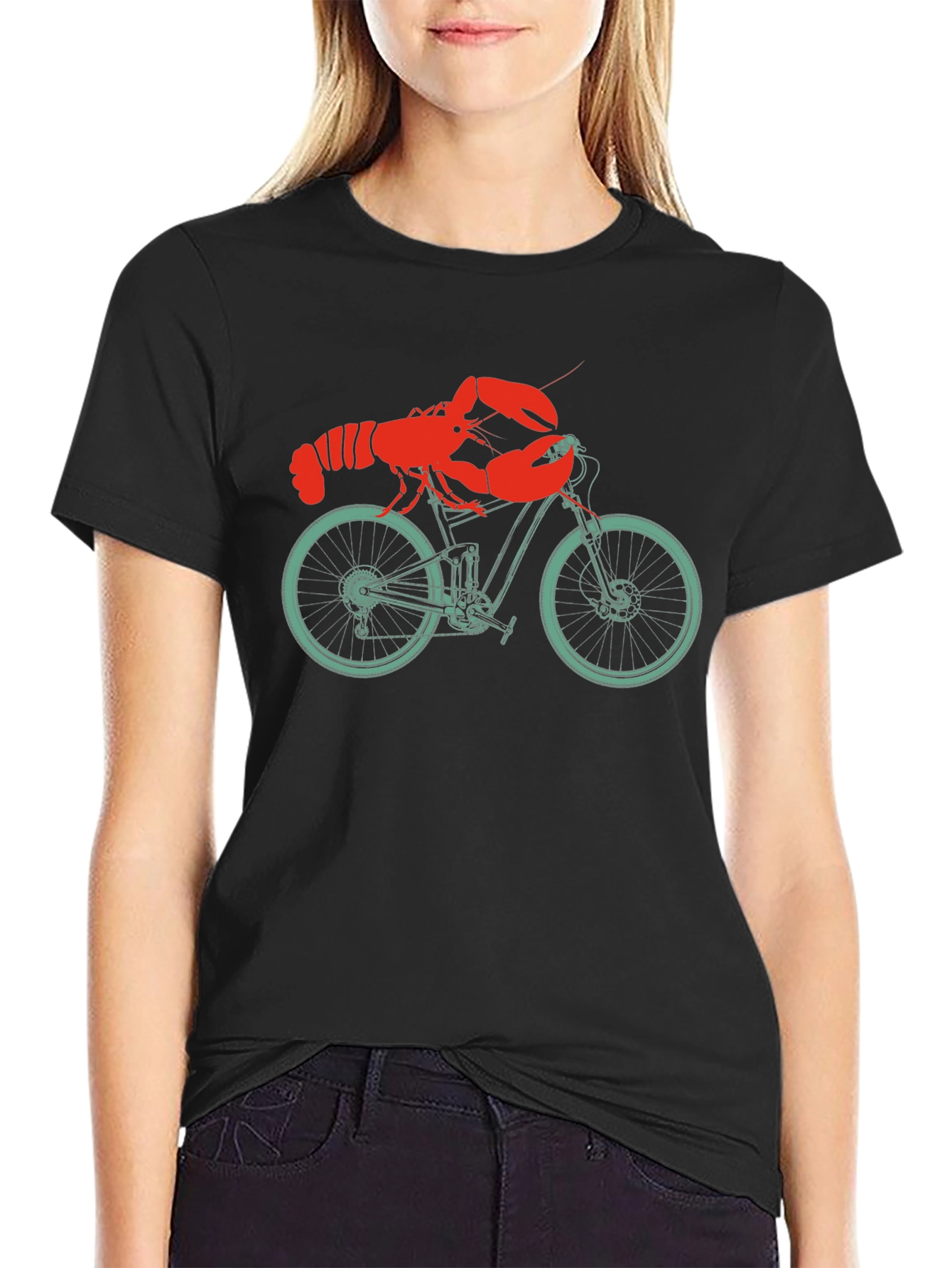 Lobster on a Bike T-Shirt - Unique Graphic Tee