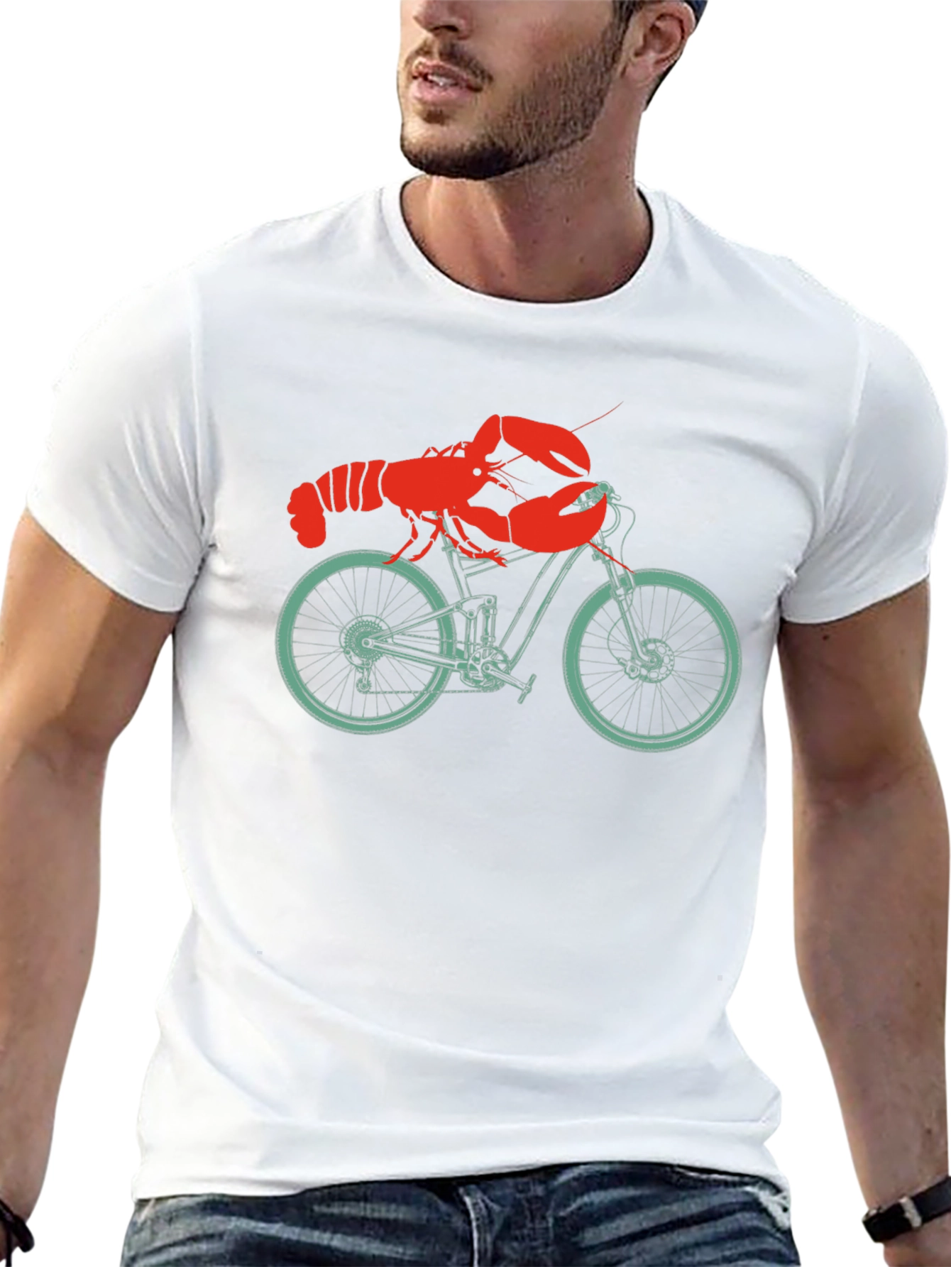 Lobster on a Bike T-Shirt - Unique Graphic Tee