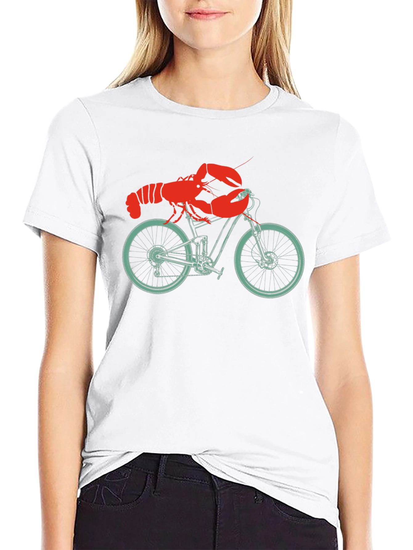 Lobster on a Bike T-Shirt - Unique Graphic Tee