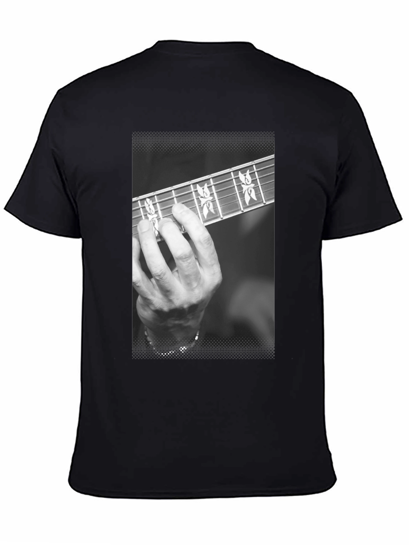 Black Guitar Player T-Shirt