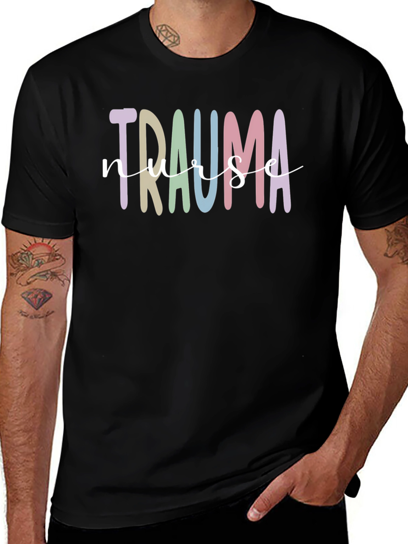 Trauma Nurse Graphic T-Shirt - Black