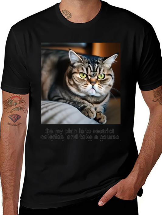 Funny Cat Graphic T-Shirt - Unisex Black Tee