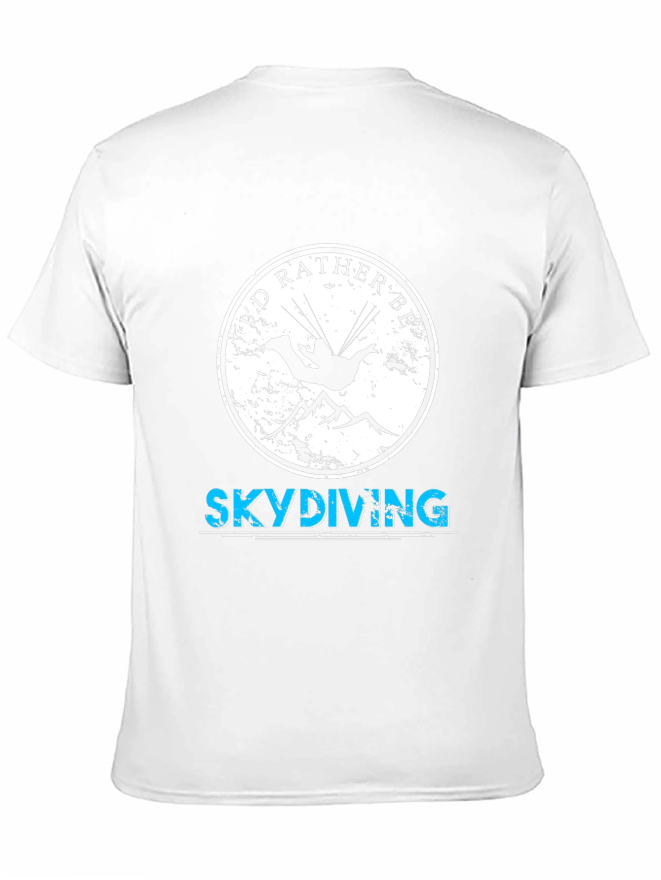 Skydiving T-Shirt - Id Rather Be Skydiving Black Tee